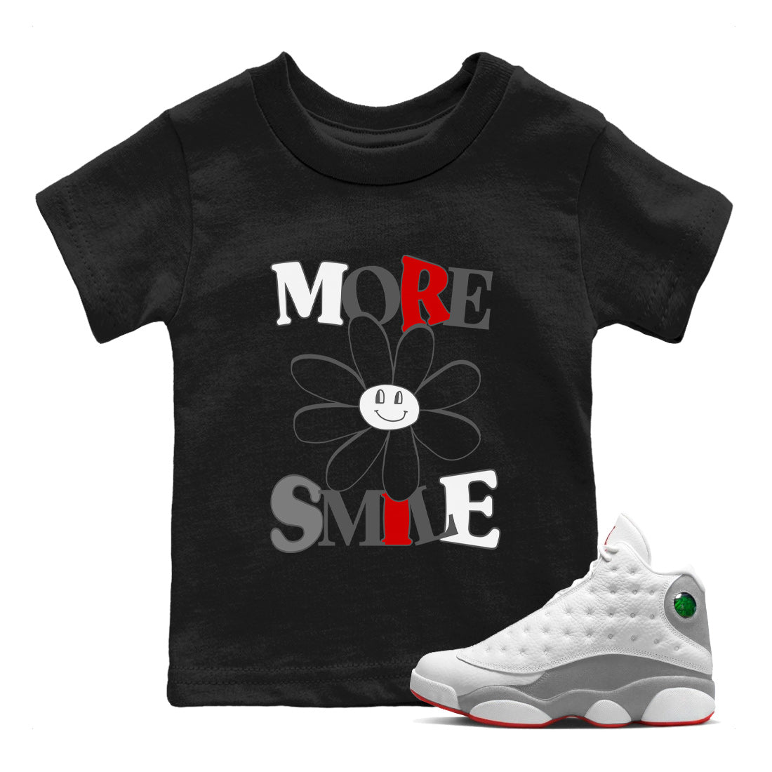 More Smile Kids Tops - Air Jordan 13 Wolf Grey