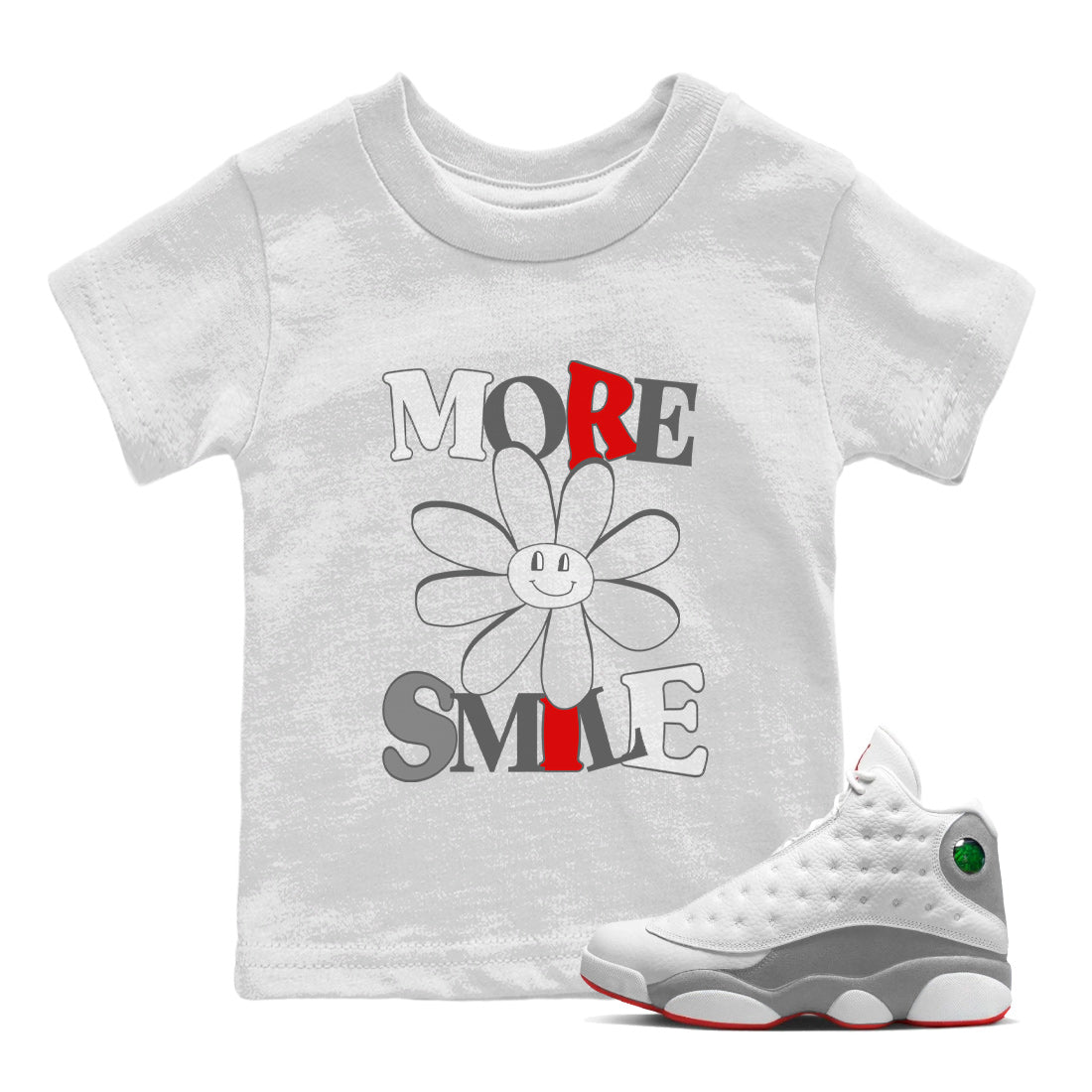 More Smile Kids Tops - Air Jordan 13 Wolf Grey