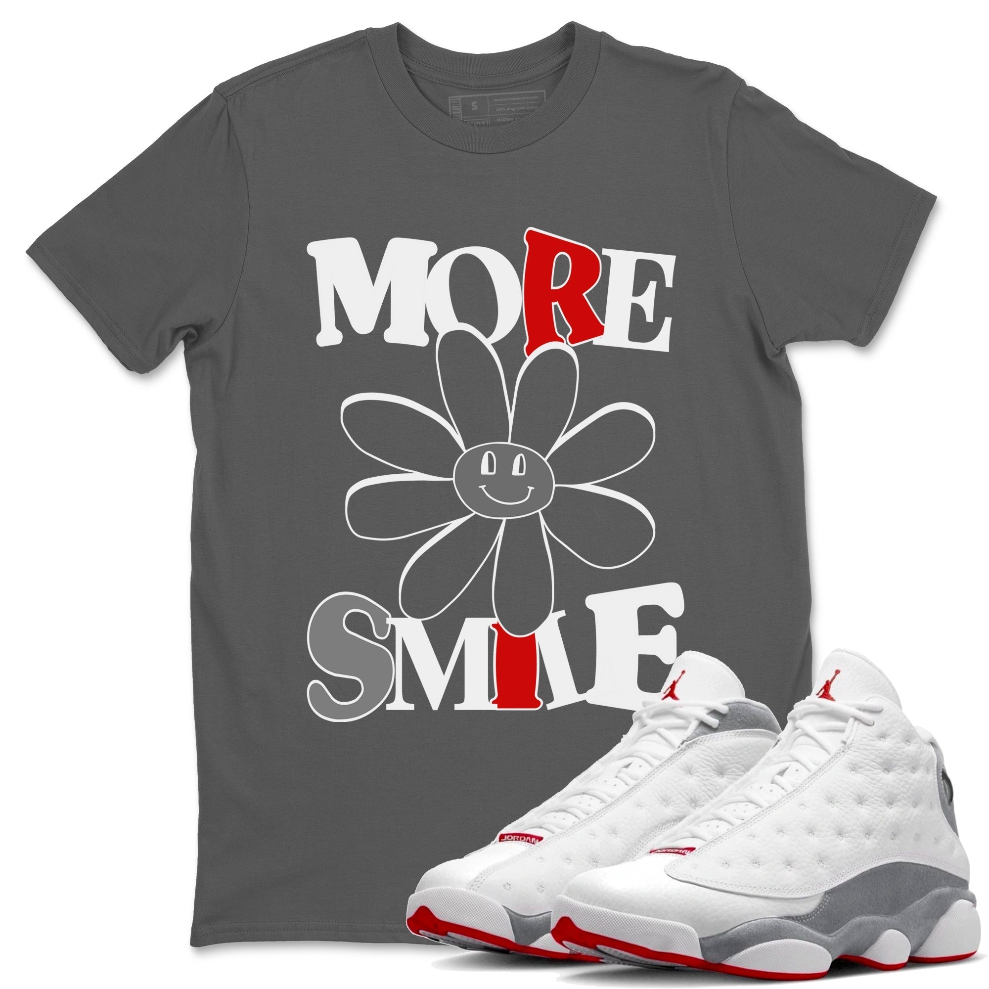 More Smile Unisex Tops - Air Jordan 13 Wolf Grey