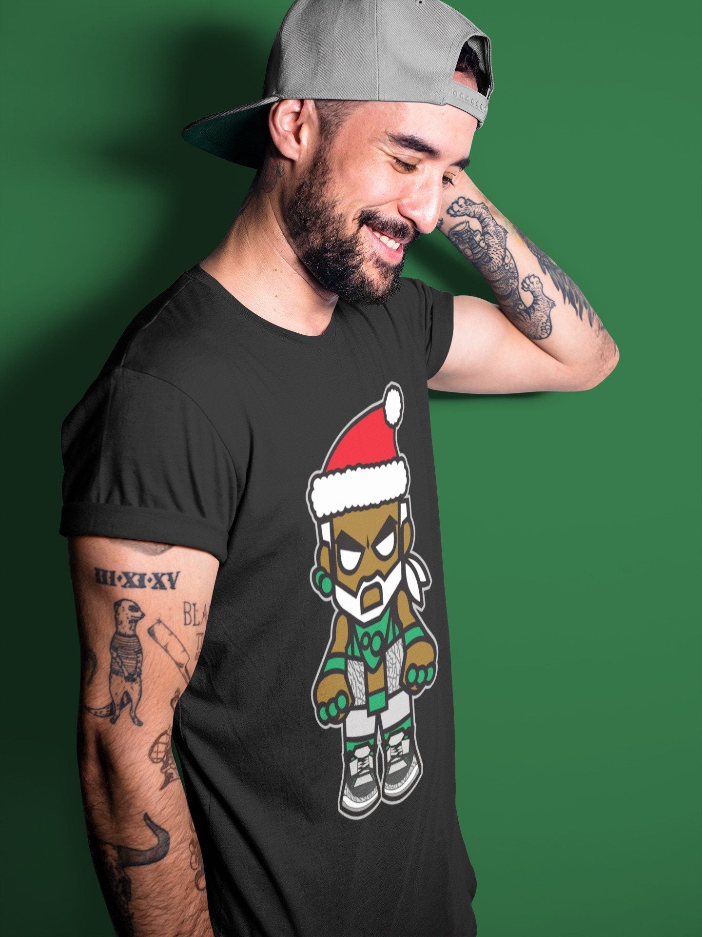 Mr Santa Unisex Tops - Air Jordan 3 Pine Green