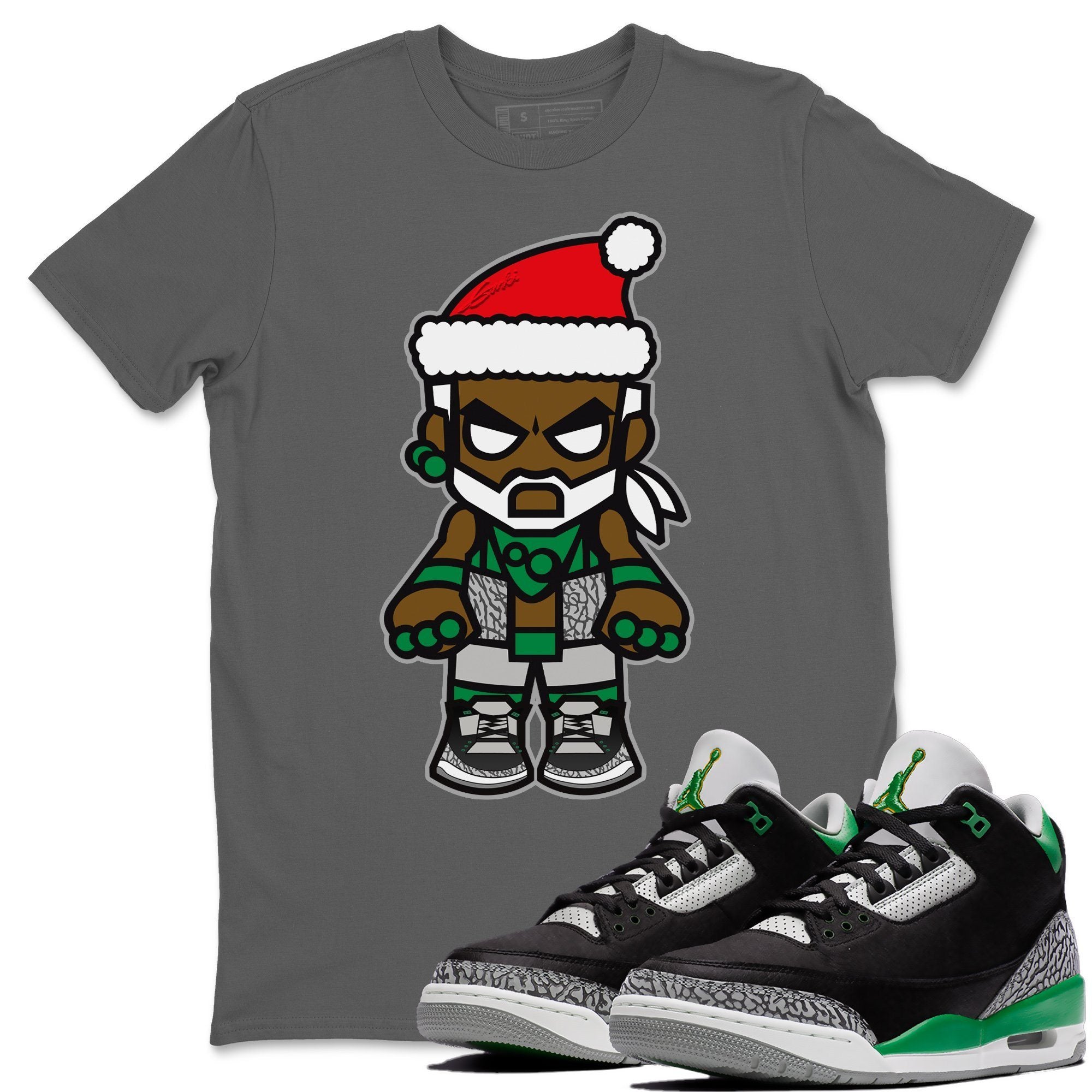 Mr Santa Unisex Tops - Air Jordan 3 Pine Green