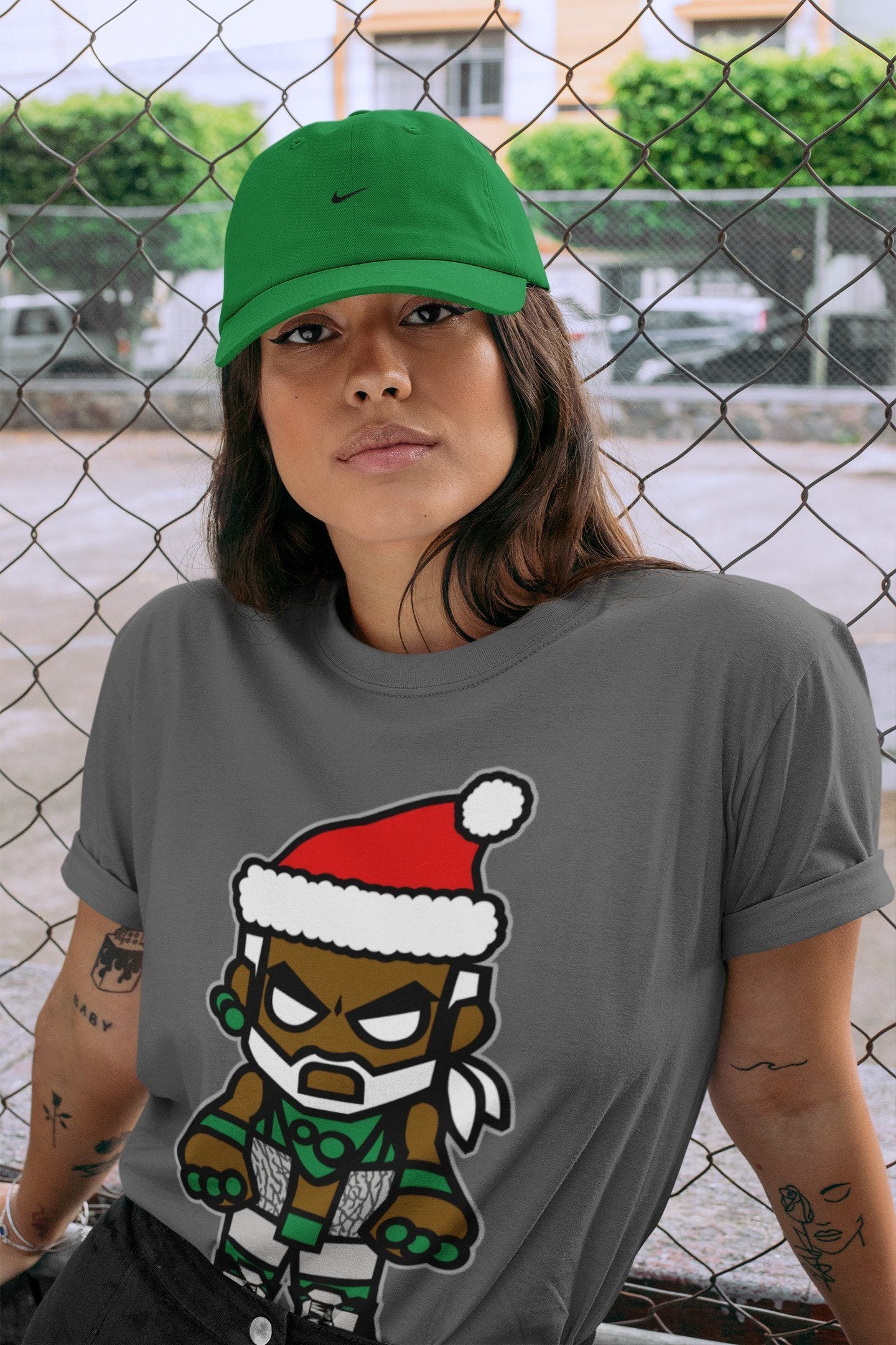 Mr Santa Unisex Tops - Air Jordan 3 Pine Green