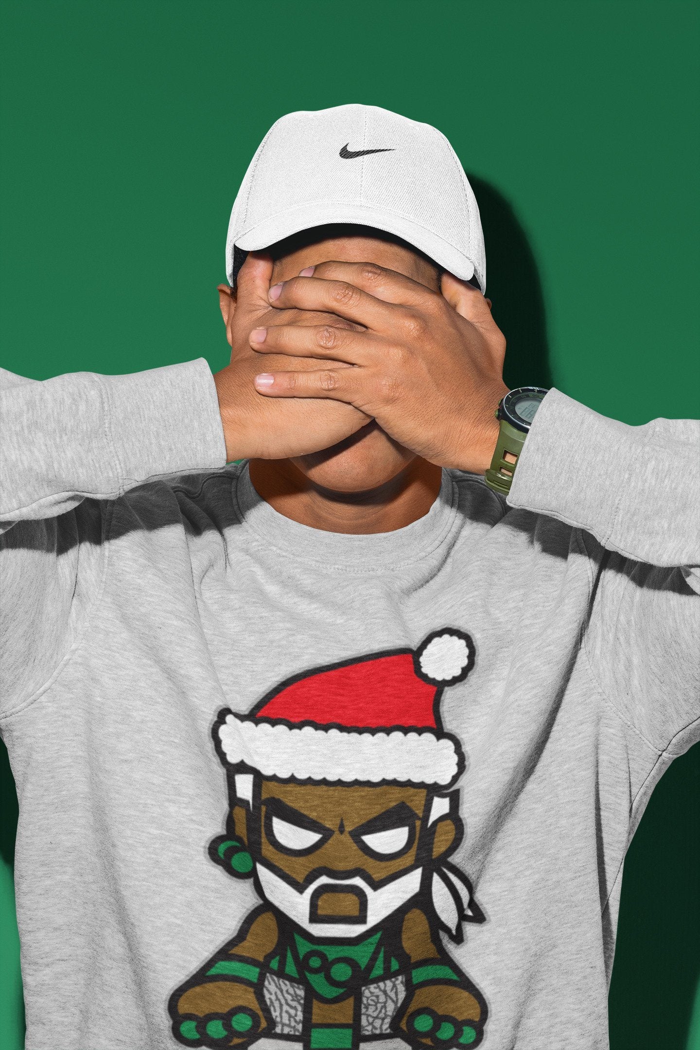 Mr Santa Unisex Tops - Air Jordan 3 Pine Green