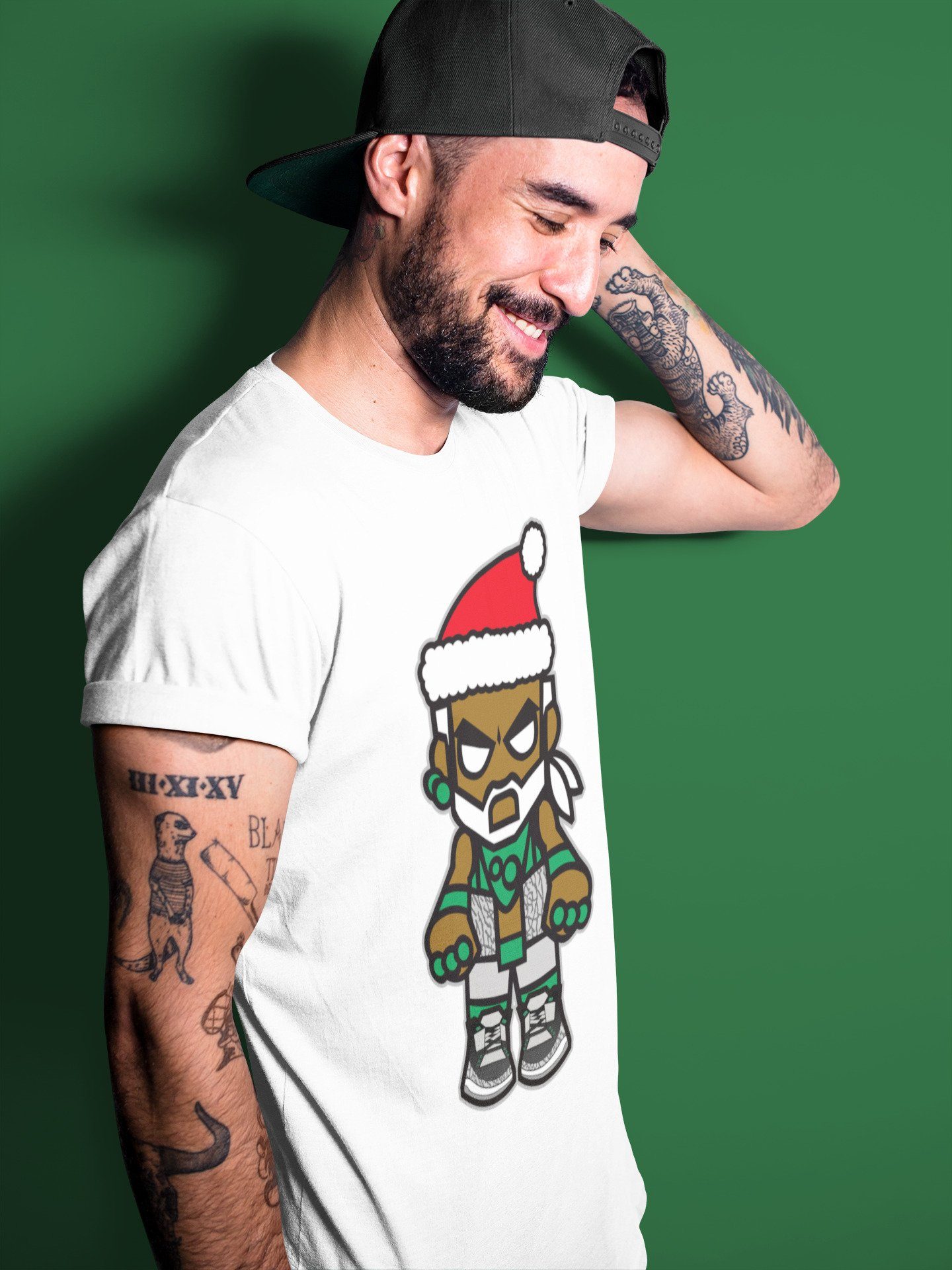 Mr Santa Unisex Tops - Air Jordan 3 Pine Green