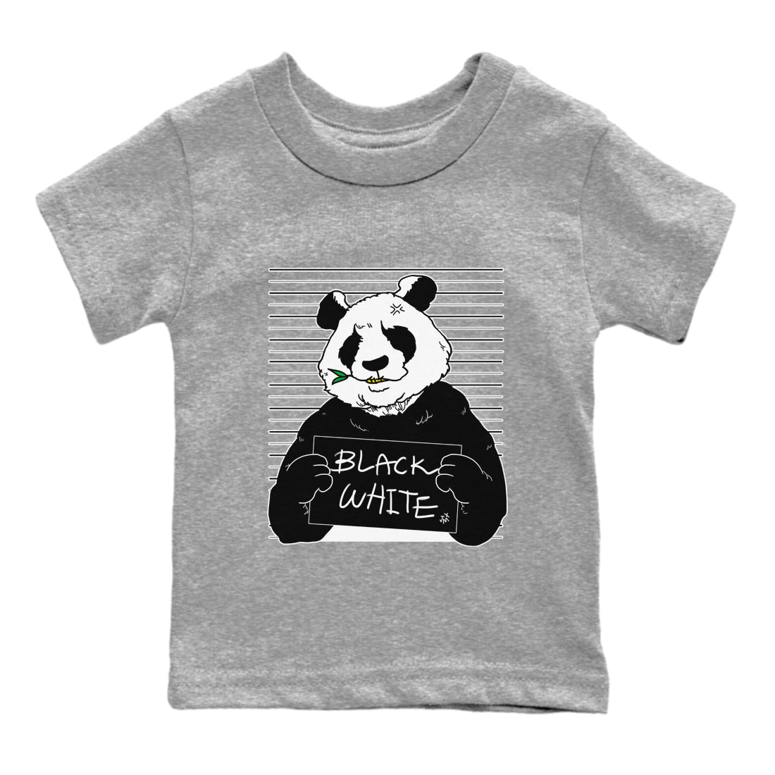 Mugshot Kids Tops - Air Jordan 1 Black White