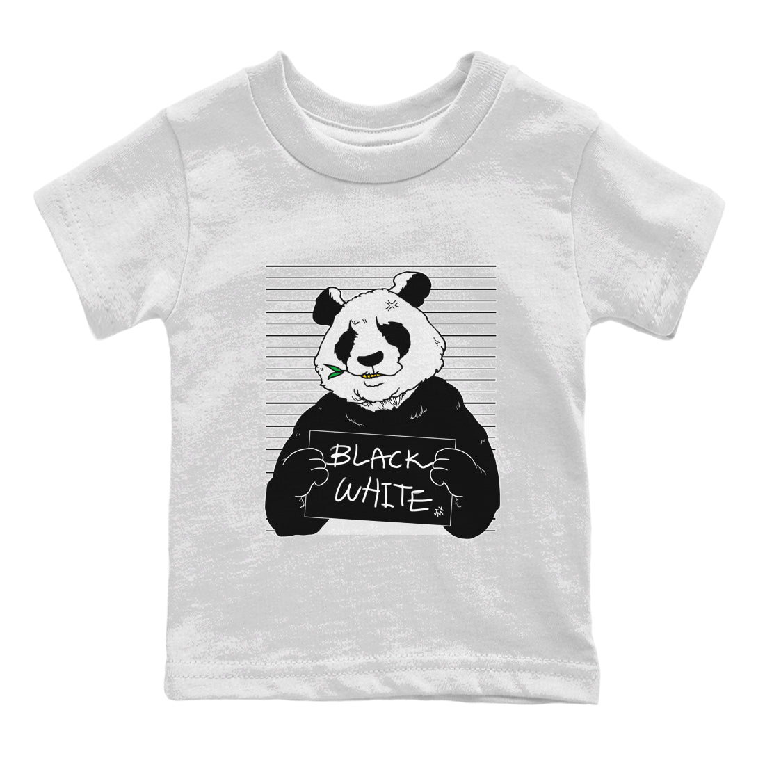 Mugshot Kids Tops - Air Jordan 1 Black White