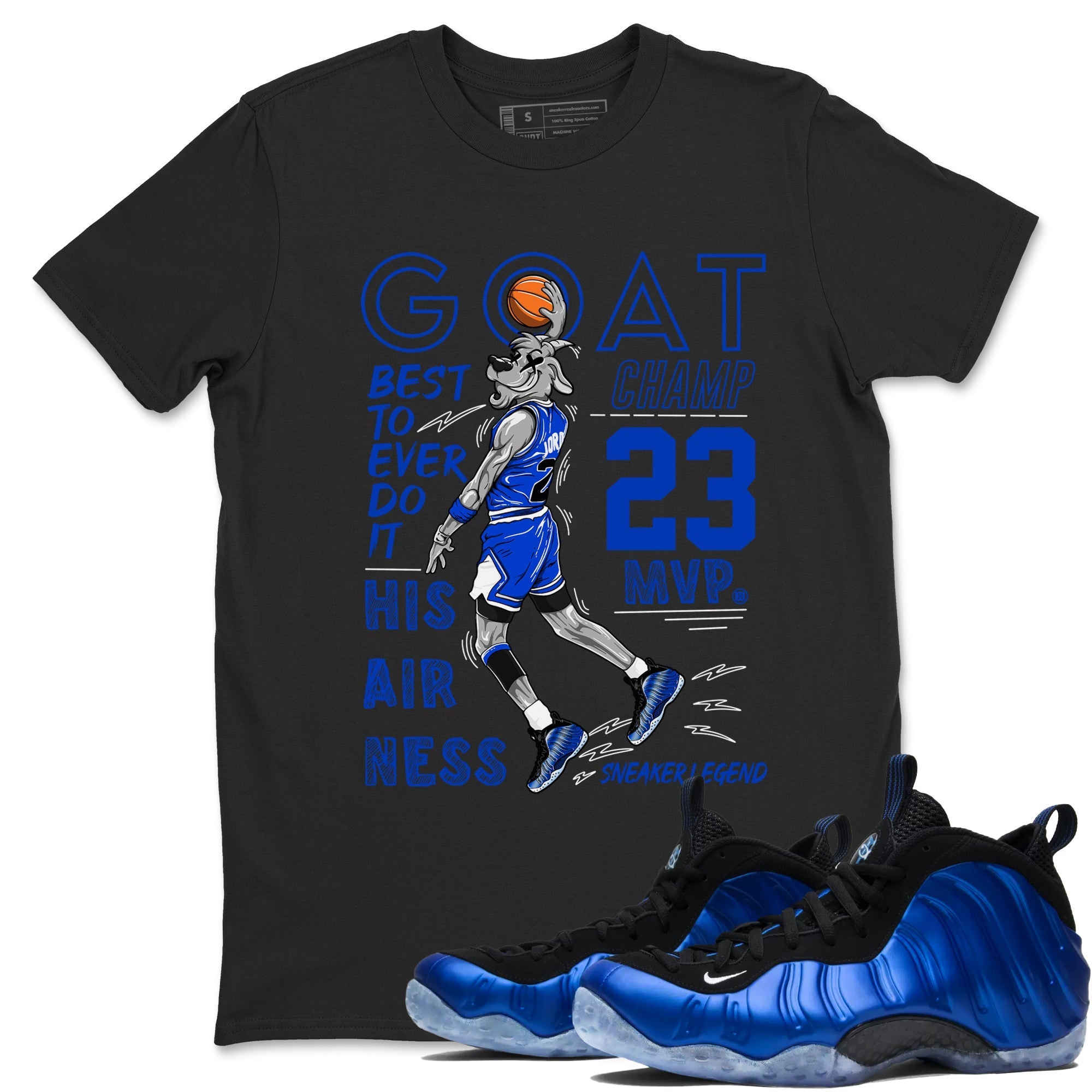 MVP Goat snkmatch Tees - Air Foamposite One Royal