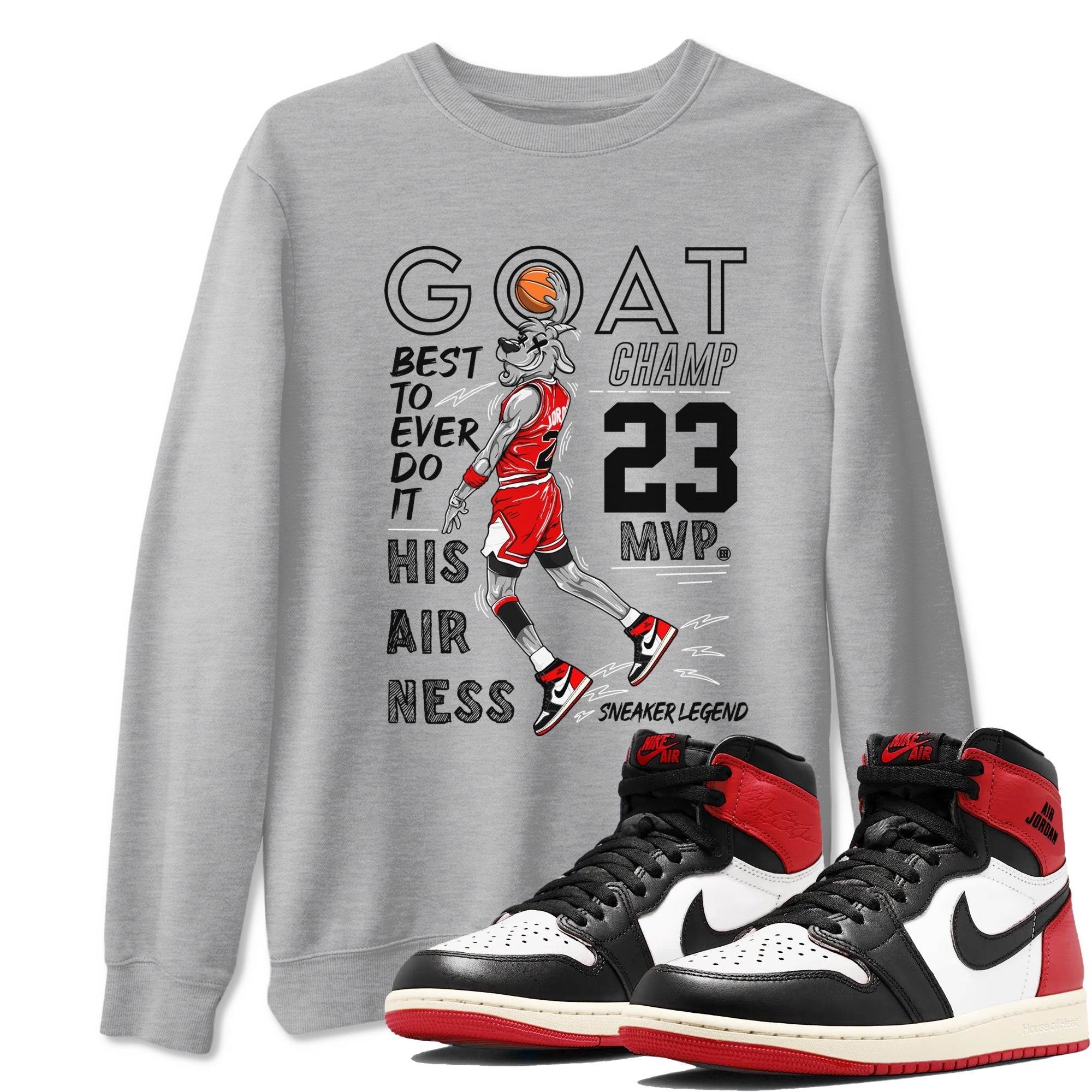 MVP Goat snkmatch Tees - Air Jordan 1 Black Toe Reimagined