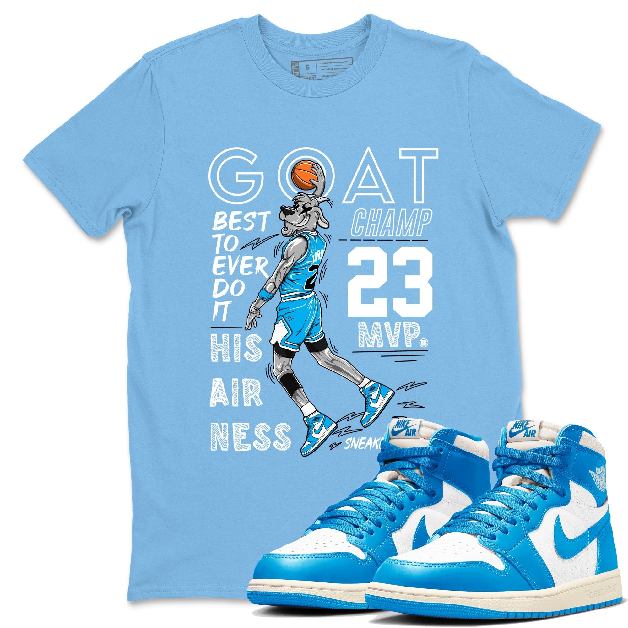 MVP Goat snkmatch Tees - Air Jordan 1 UNC Reimagined