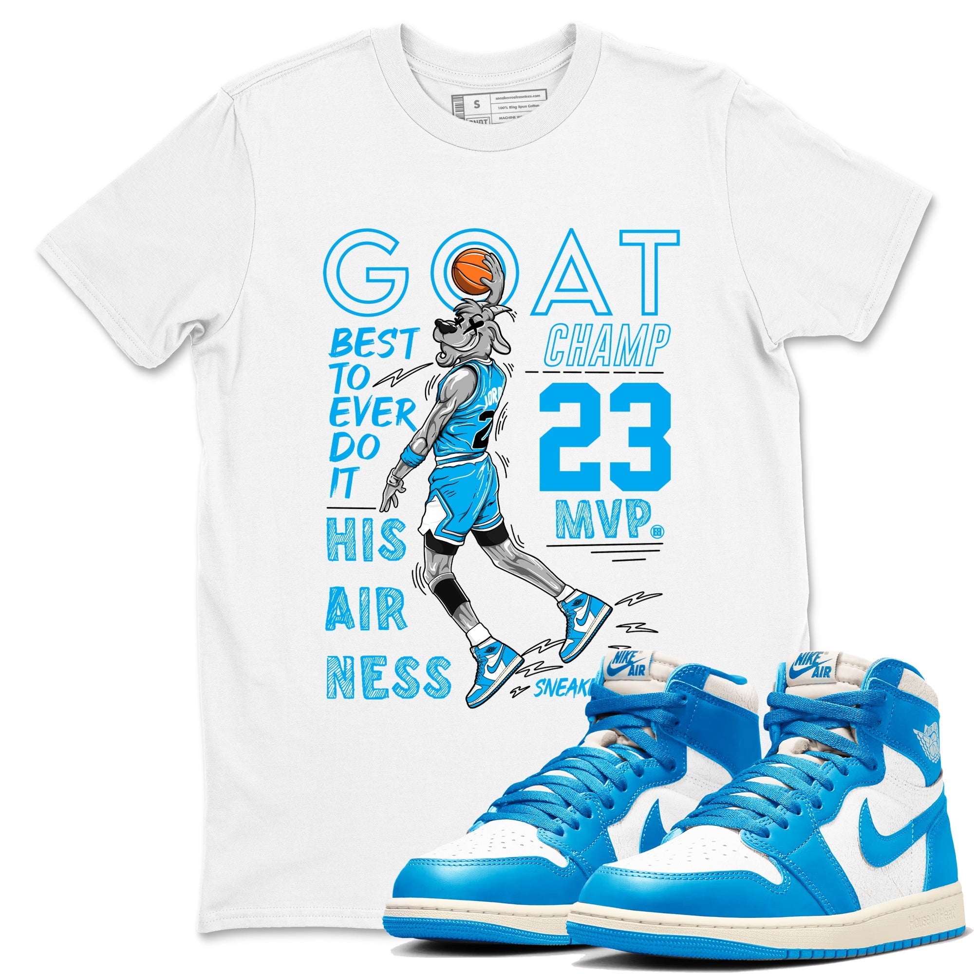MVP Goat snkmatch Tees - Air Jordan 1 UNC Reimagined