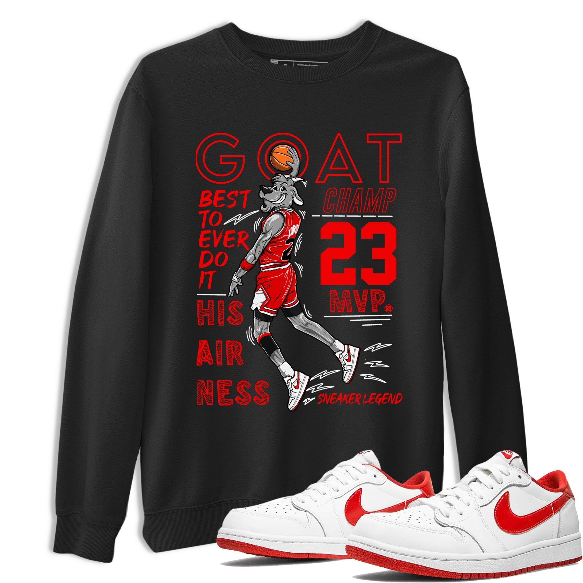 MVP Goat snkmatch Tee - Air Jordan 1 University Red