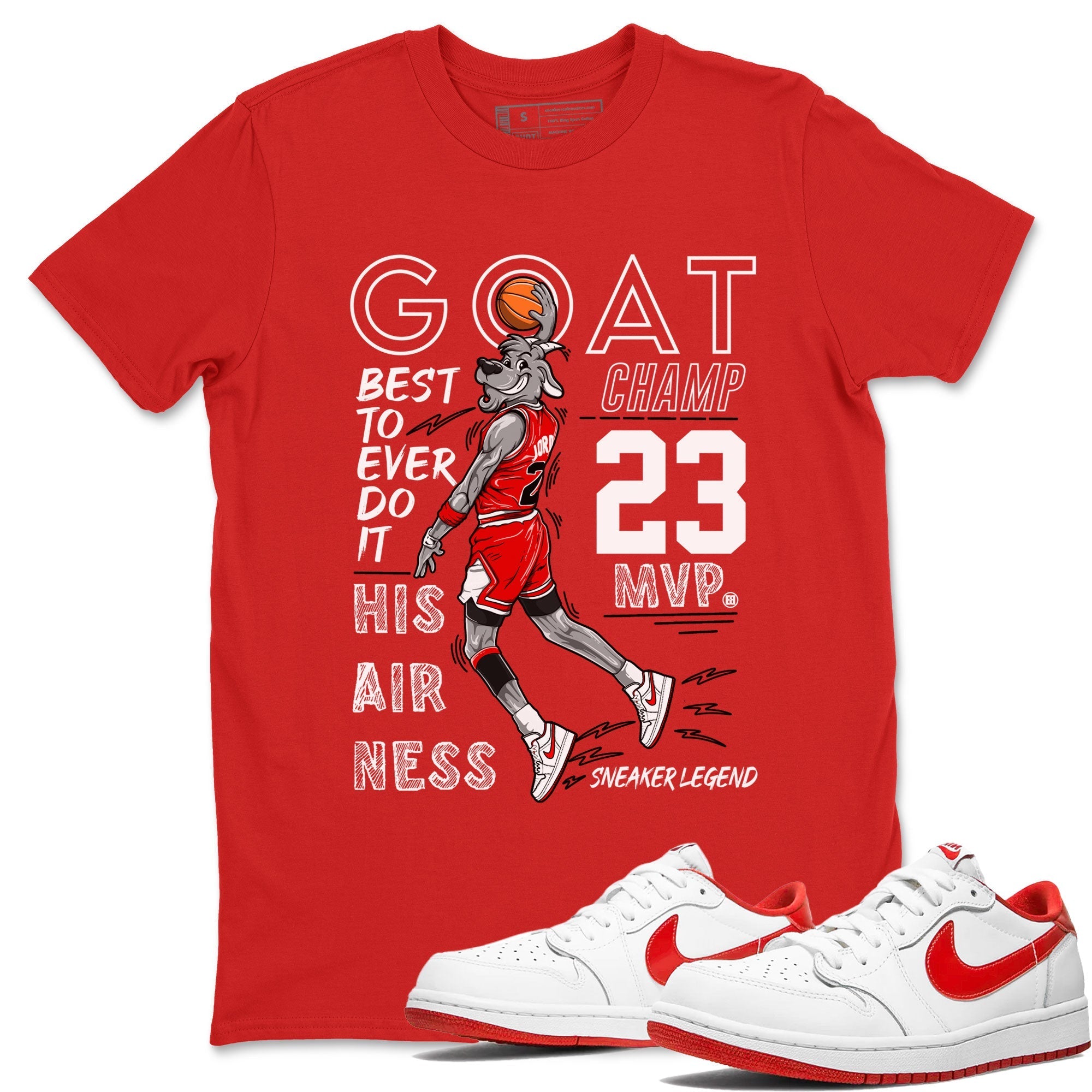MVP Goat snkmatch Tee - Air Jordan 1 University Red