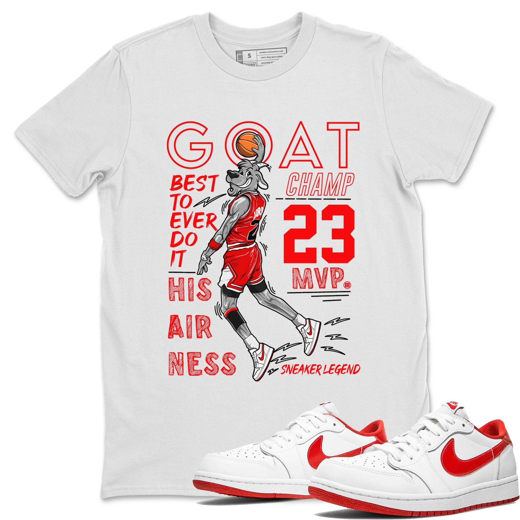 MVP Goat snkmatch Tee - Air Jordan 1 University Red