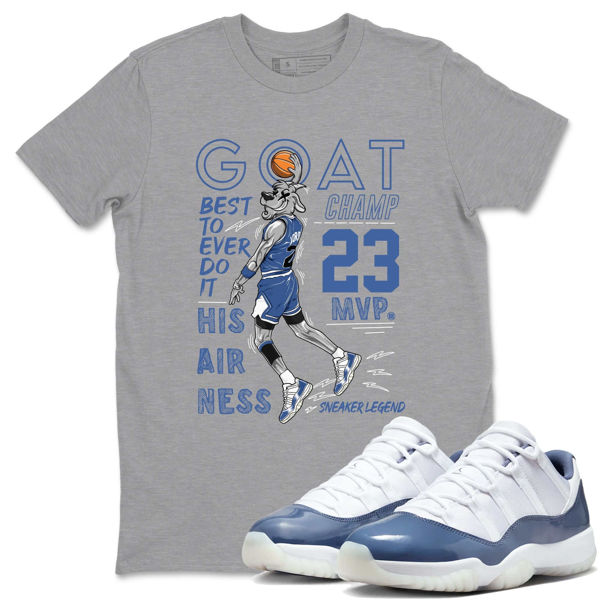 MVP Goat snkmatch Tees - Air Jordan 11 Diffused Blue