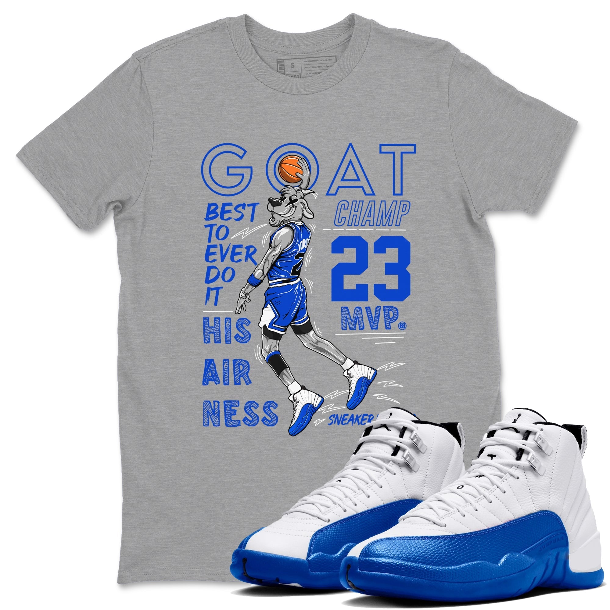 MVP Goat snkmatch Tees - Air Jordan 12 Blueberry