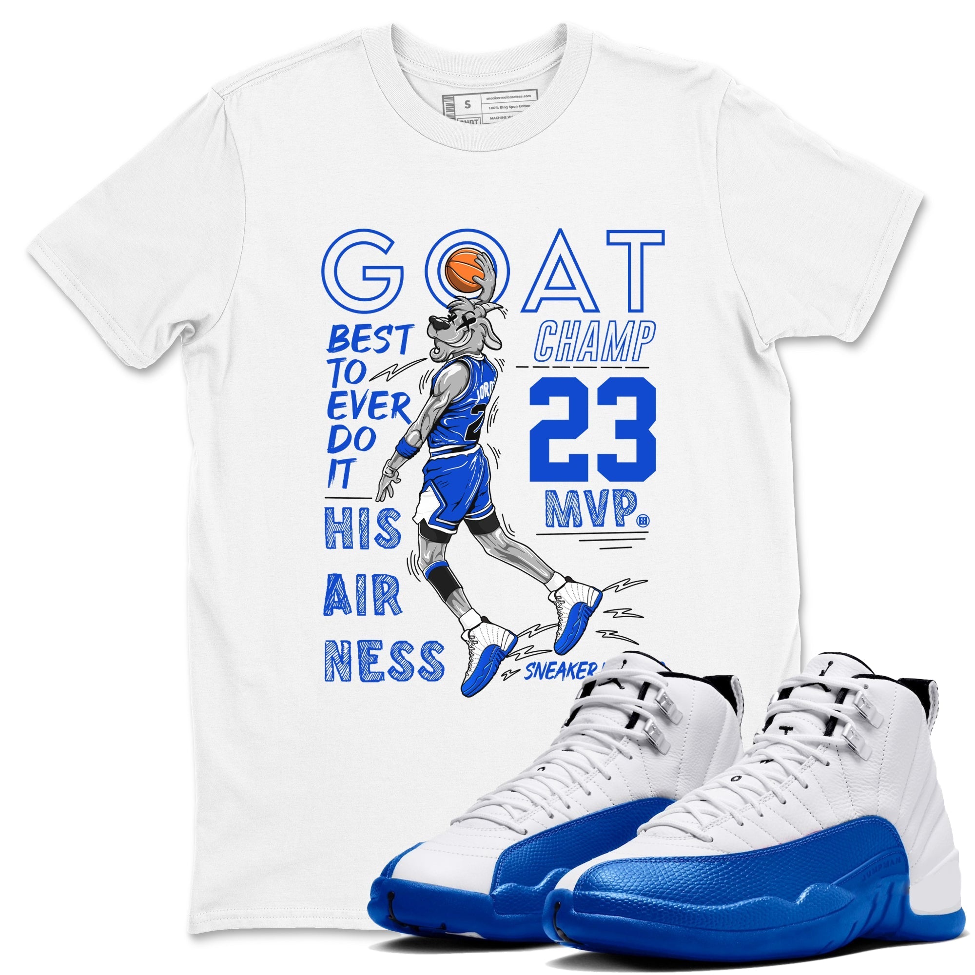 MVP Goat snkmatch Tees - Air Jordan 12 Blueberry