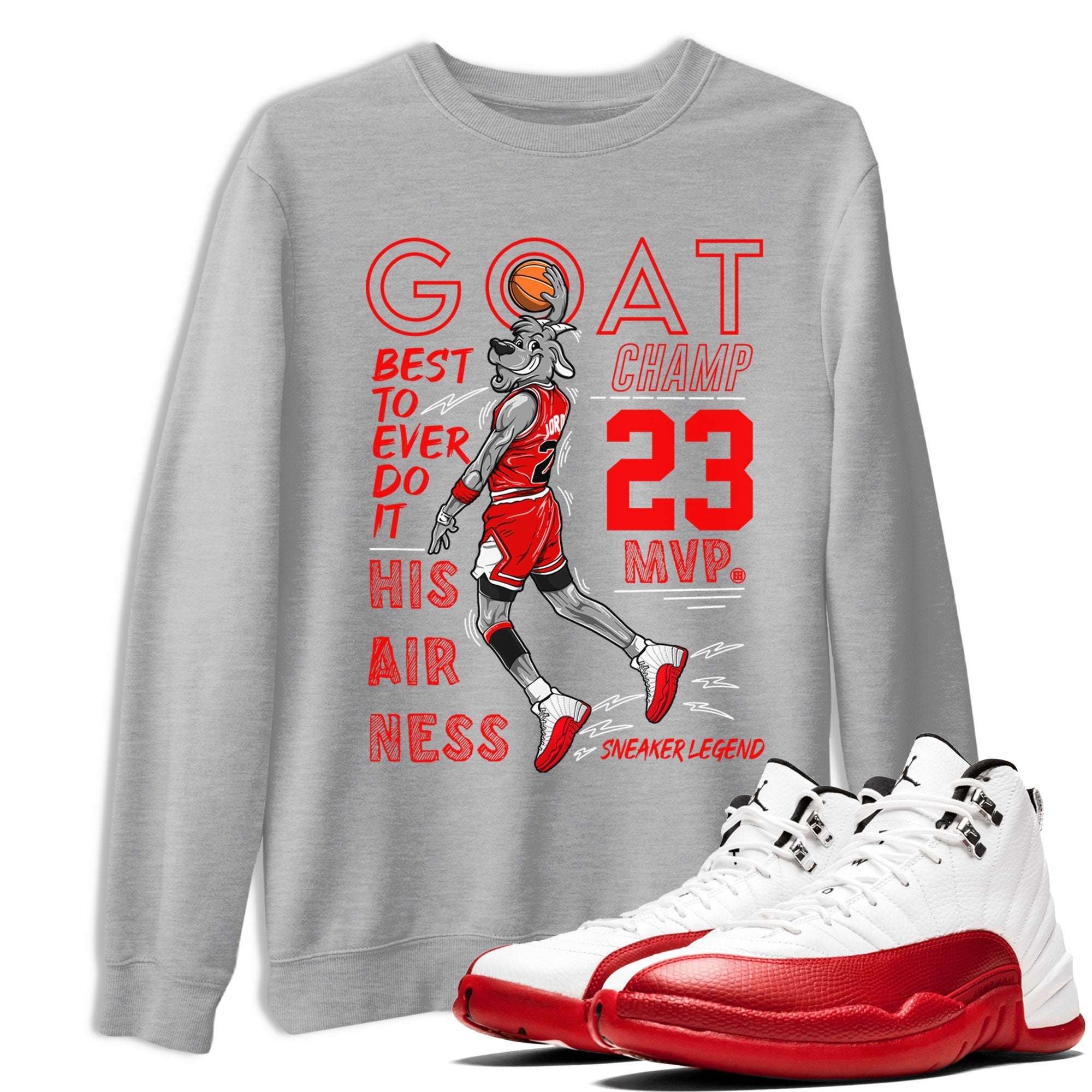 MVP Goat snkmatch Tee - Air Jordan 12 Cherry