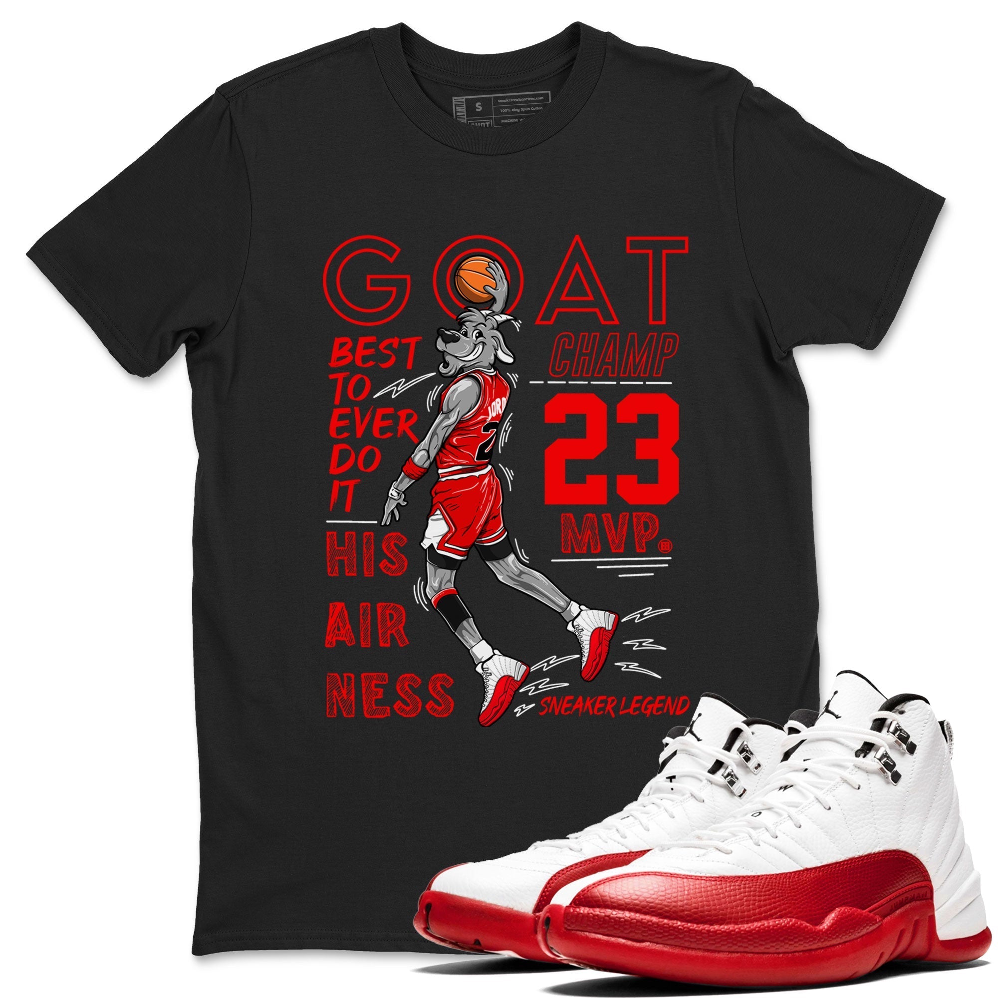 MVP Goat snkmatch Tee - Air Jordan 12 Cherry