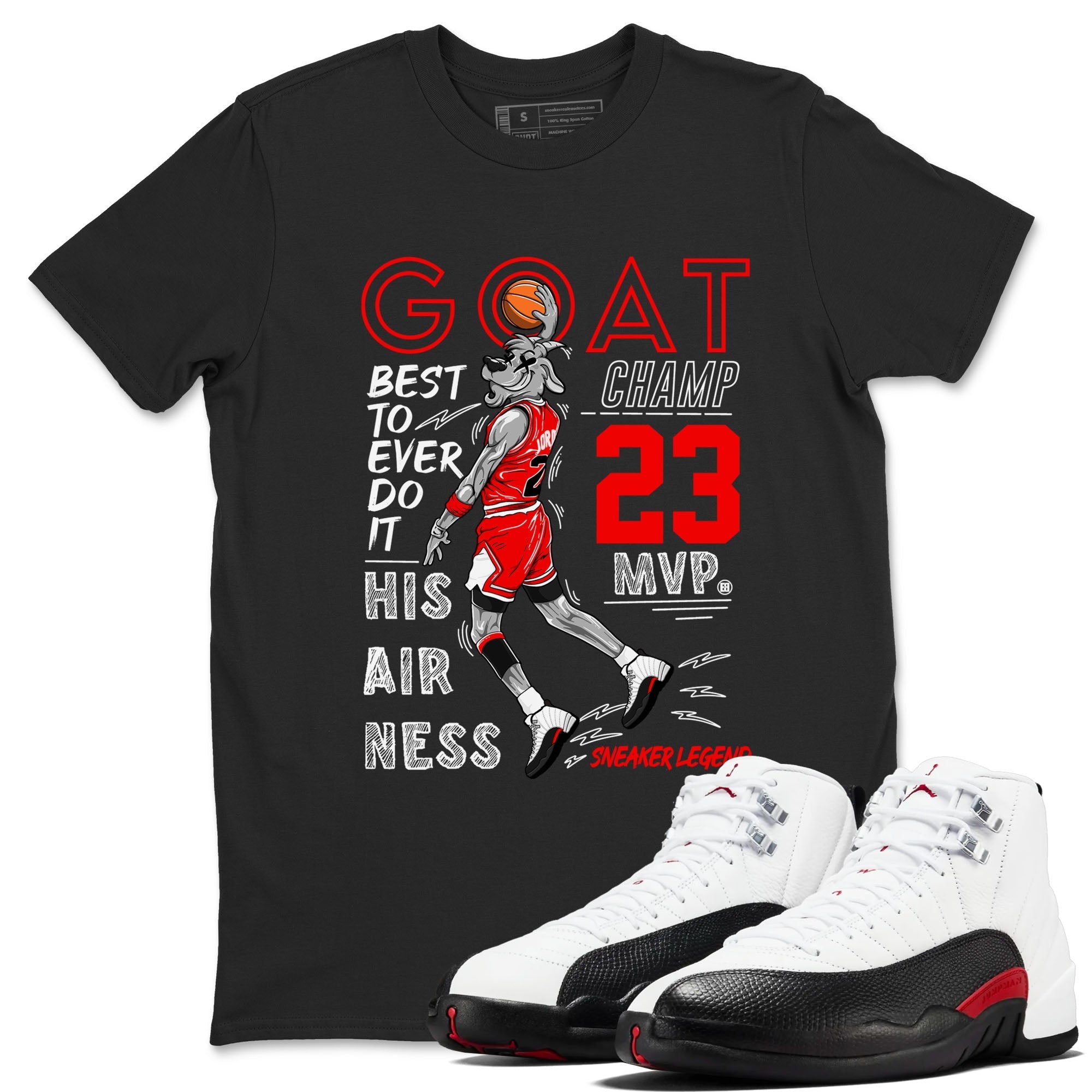 MVP Goat snkmatch Tees - Air Jordan 12 Taxi Flip