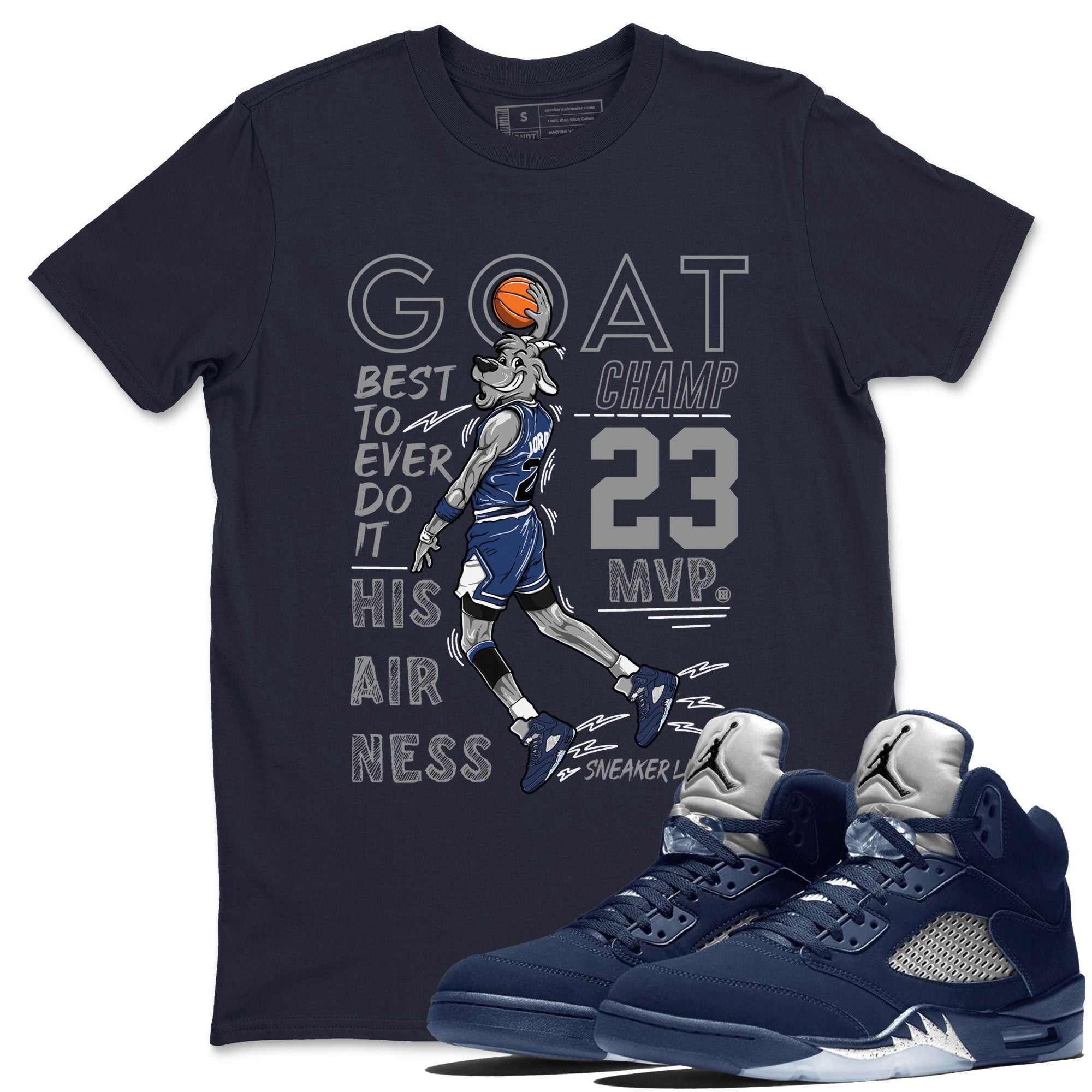 MVP Goat snkmatch Tee - Air Jordan 5 Georgetown