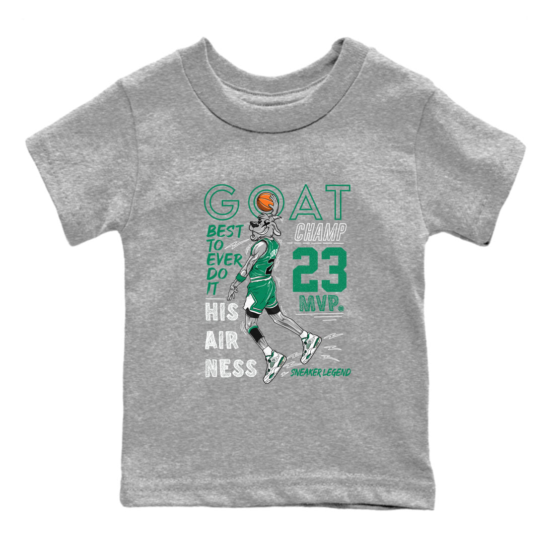 MVP Goat snkmatch Tees Kids - Air Jordan 4 Oxidized Green
