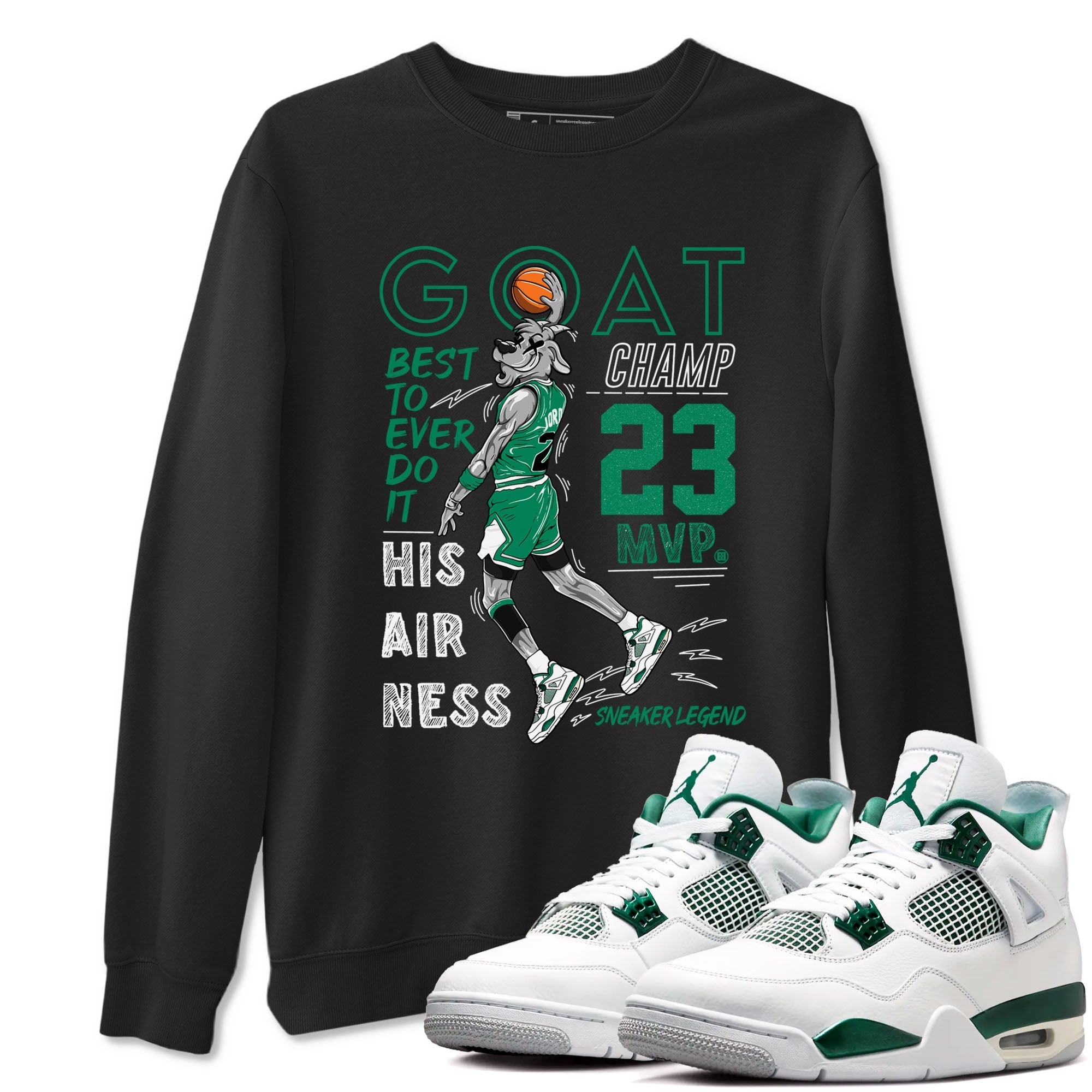 MVP Goat snkmatch Tees - Air Jordan 4 Oxidized Green