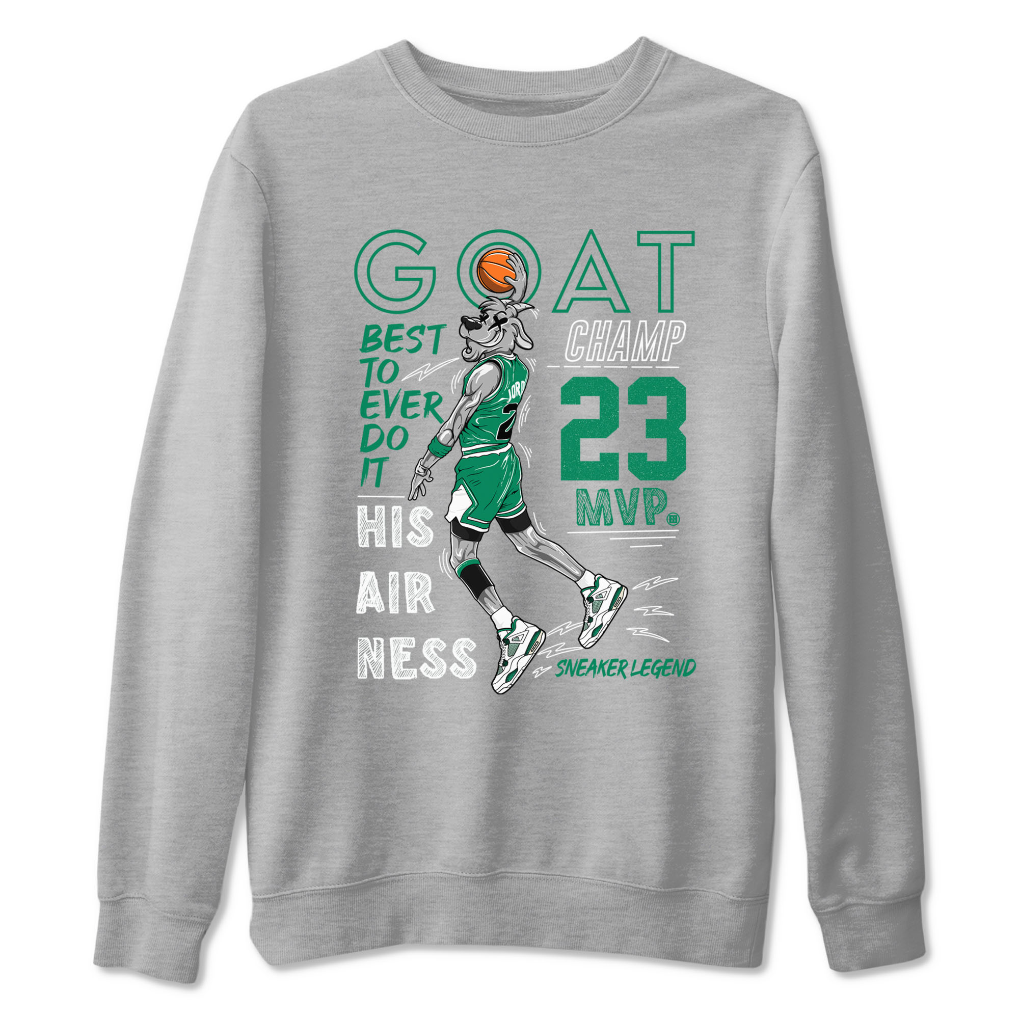 MVP Goat snkmatch Tees - Air Jordan 4 Oxidized Green