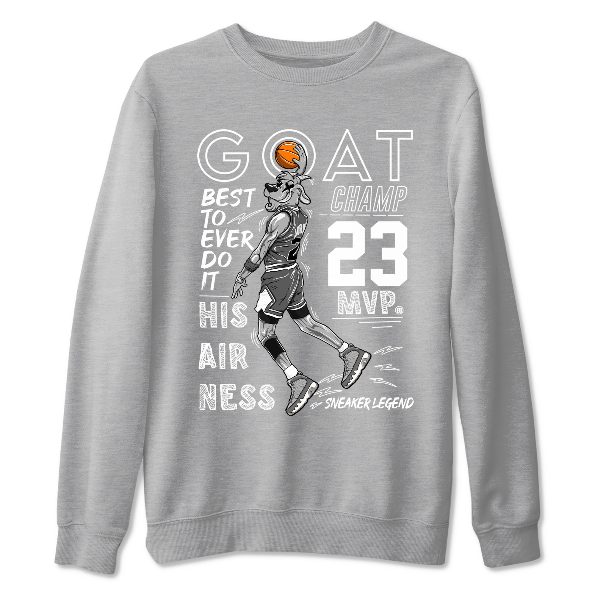 MVP Goat snkmatch Tees - Air Jordan 9 Cool Grey