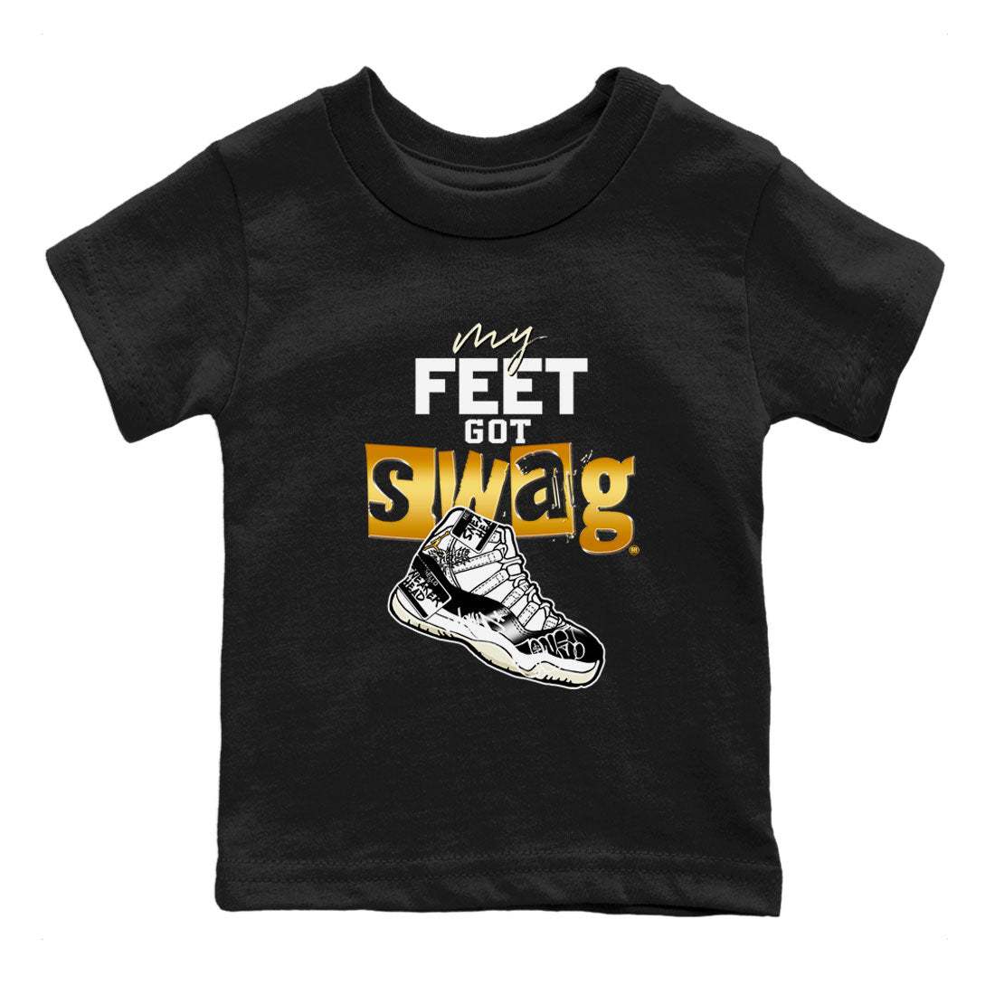 My Feet Got Swag snkmatch Tees Kids - Air Jordan 11 Gratitude