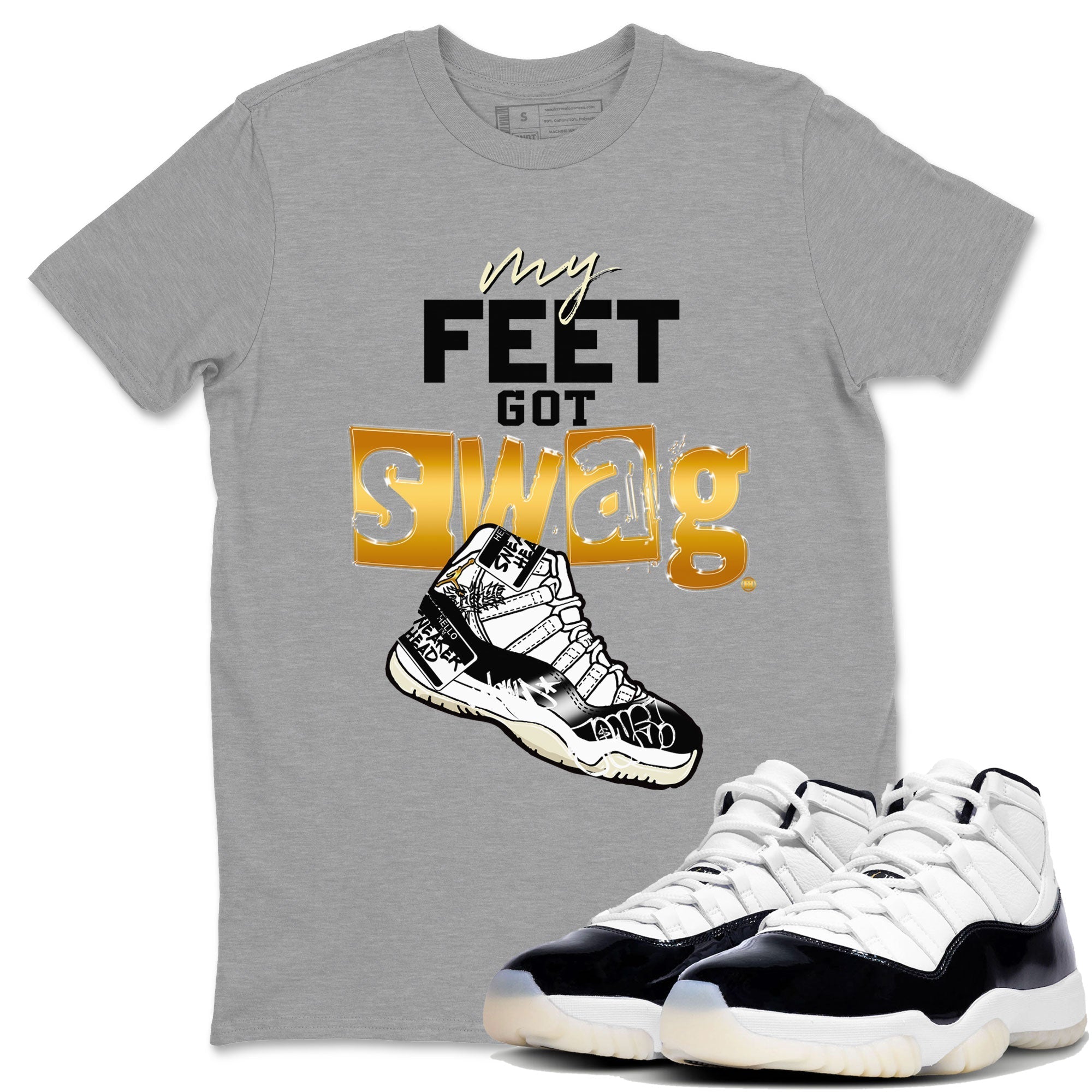 My Feet Got Swag snkmatch Tees - Air Jordan 11 Gratitude