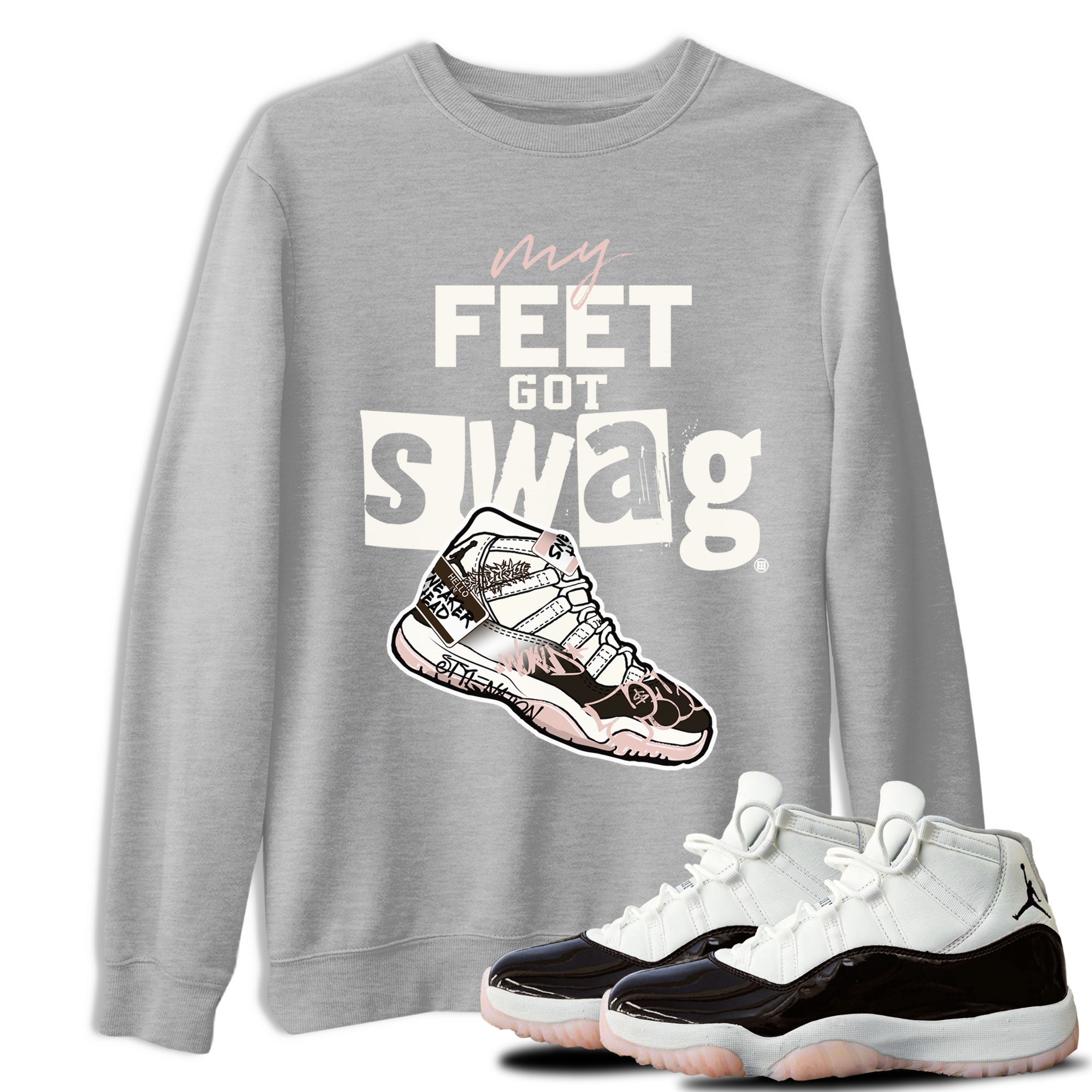 My Feet Got Swag snkmatch Tee - Air Jordan 11 Neapolitan