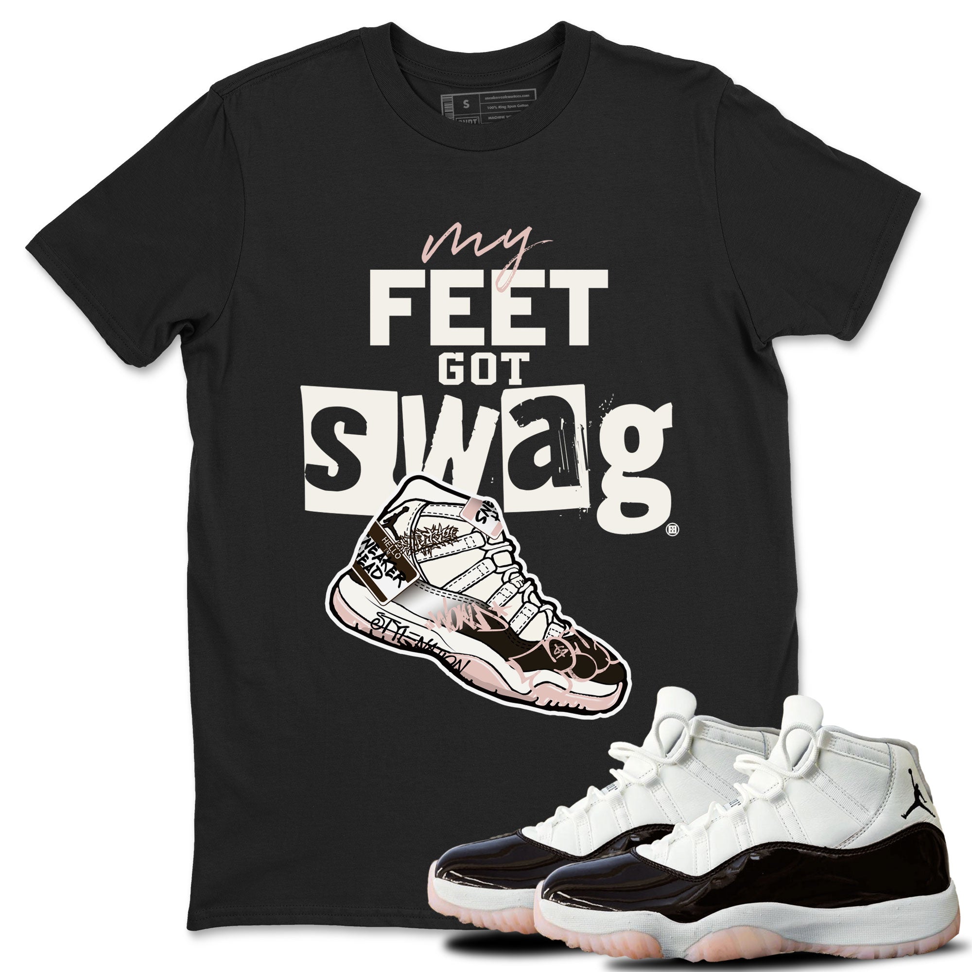 My Feet Got Swag snkmatch Tee - Air Jordan 11 Neapolitan