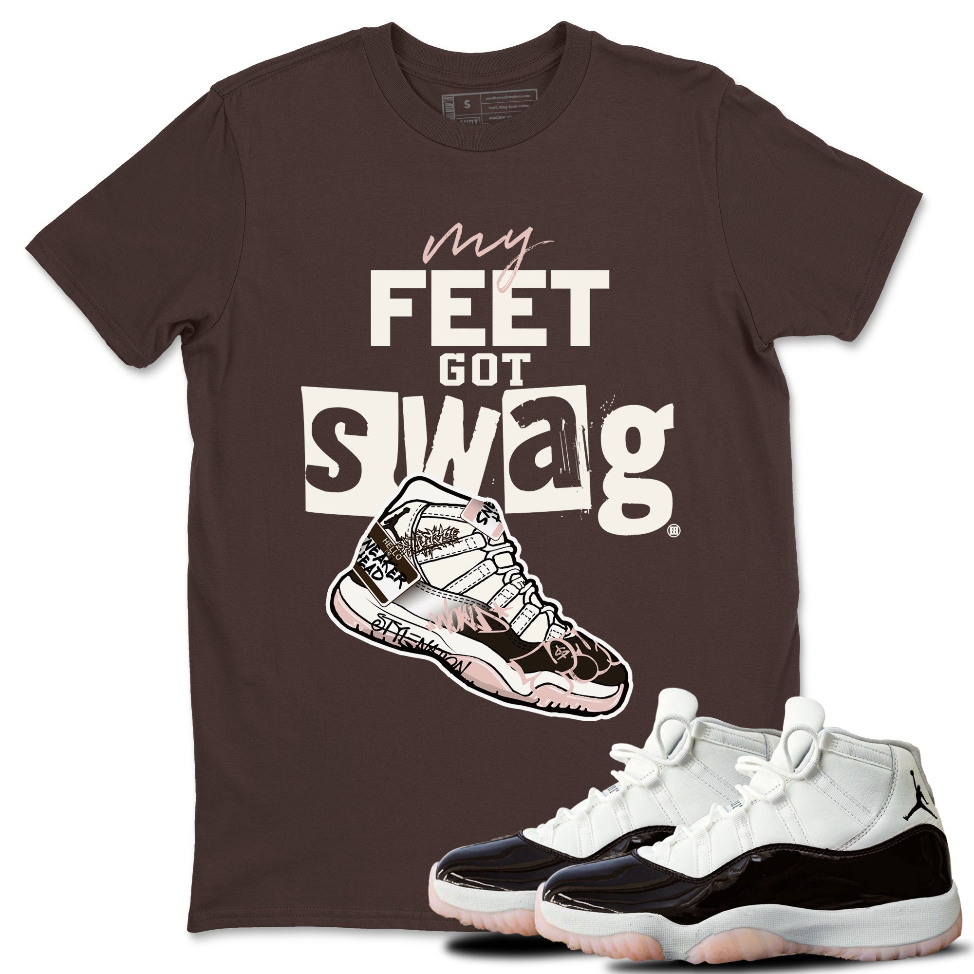 My Feet Got Swag snkmatch Tee - Air Jordan 11 Neapolitan