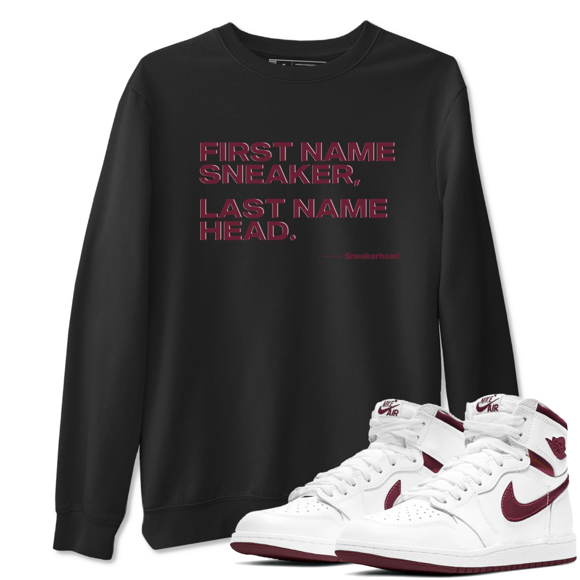 My Name Is snkmatch snkmatch Tees - Air Jordan 1 Metallic Burgundy