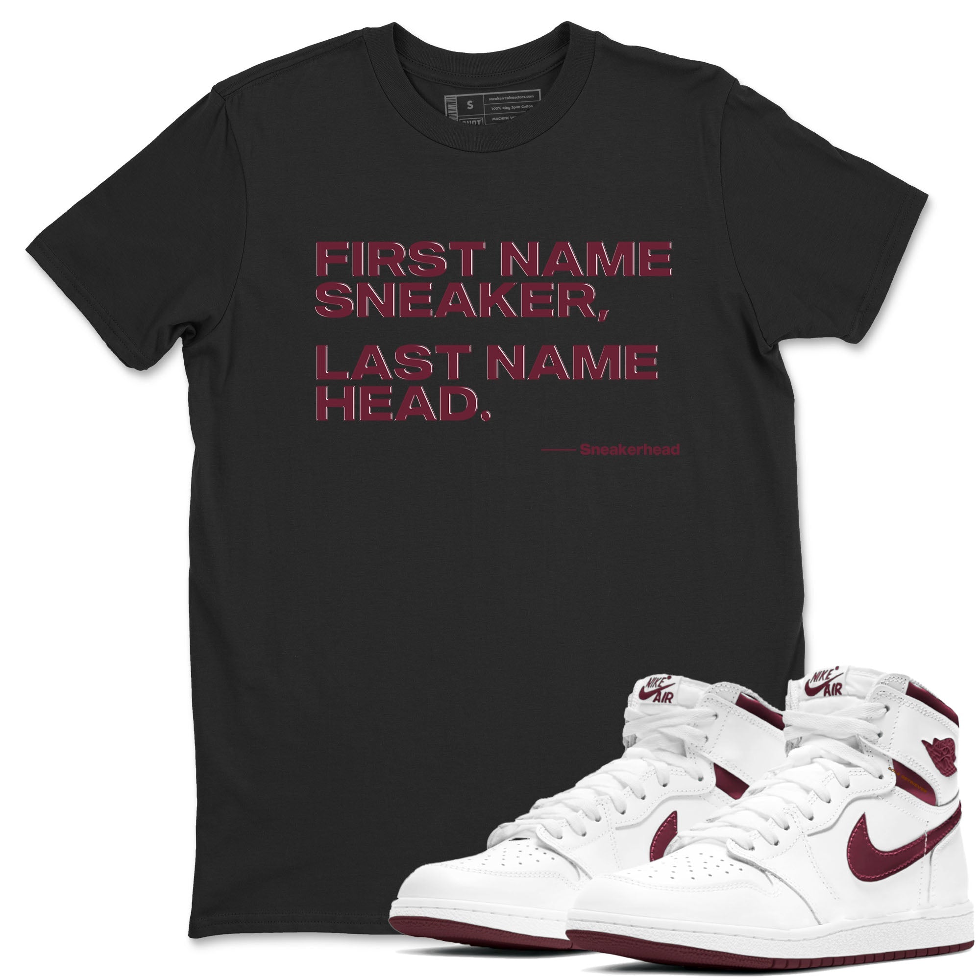 My Name Is snkmatch snkmatch Tees - Air Jordan 1 Metallic Burgundy