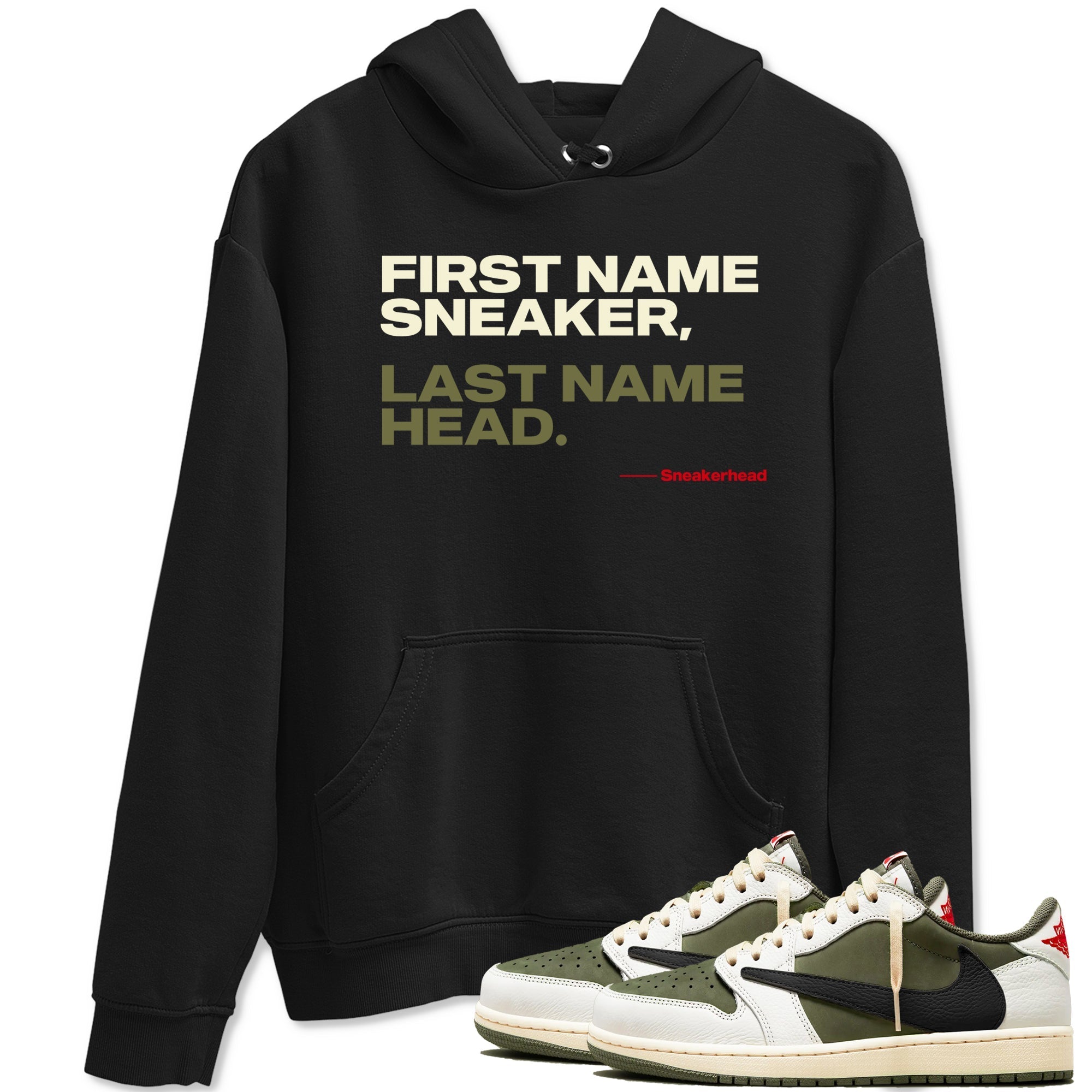 My Name Is snkmatch snkmatch Tees - Air Jordan 1 Travis Scott Medium Olive
