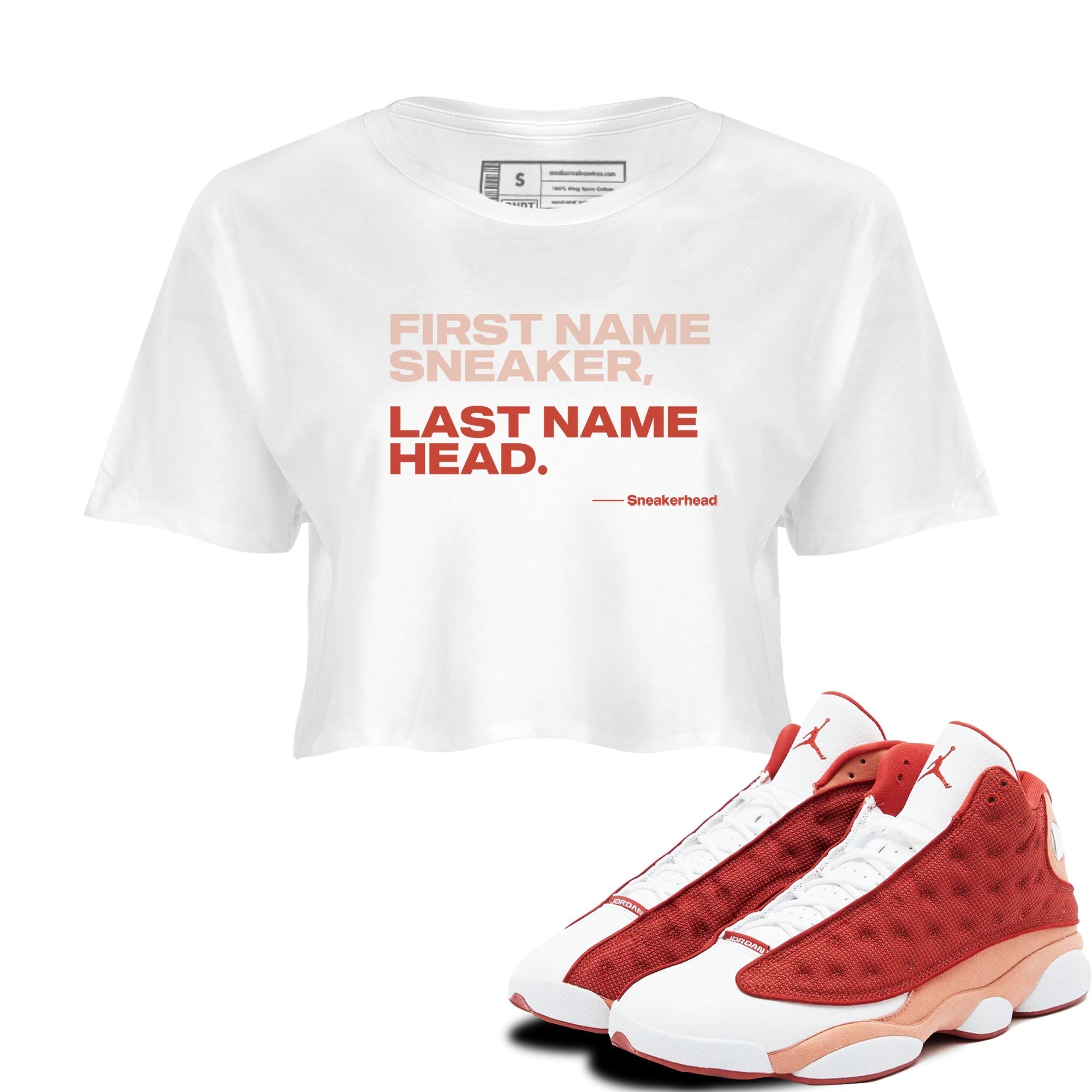 My Name Is snkmatch snkmatch Women's Top - Air Jordan 13 Dune Red