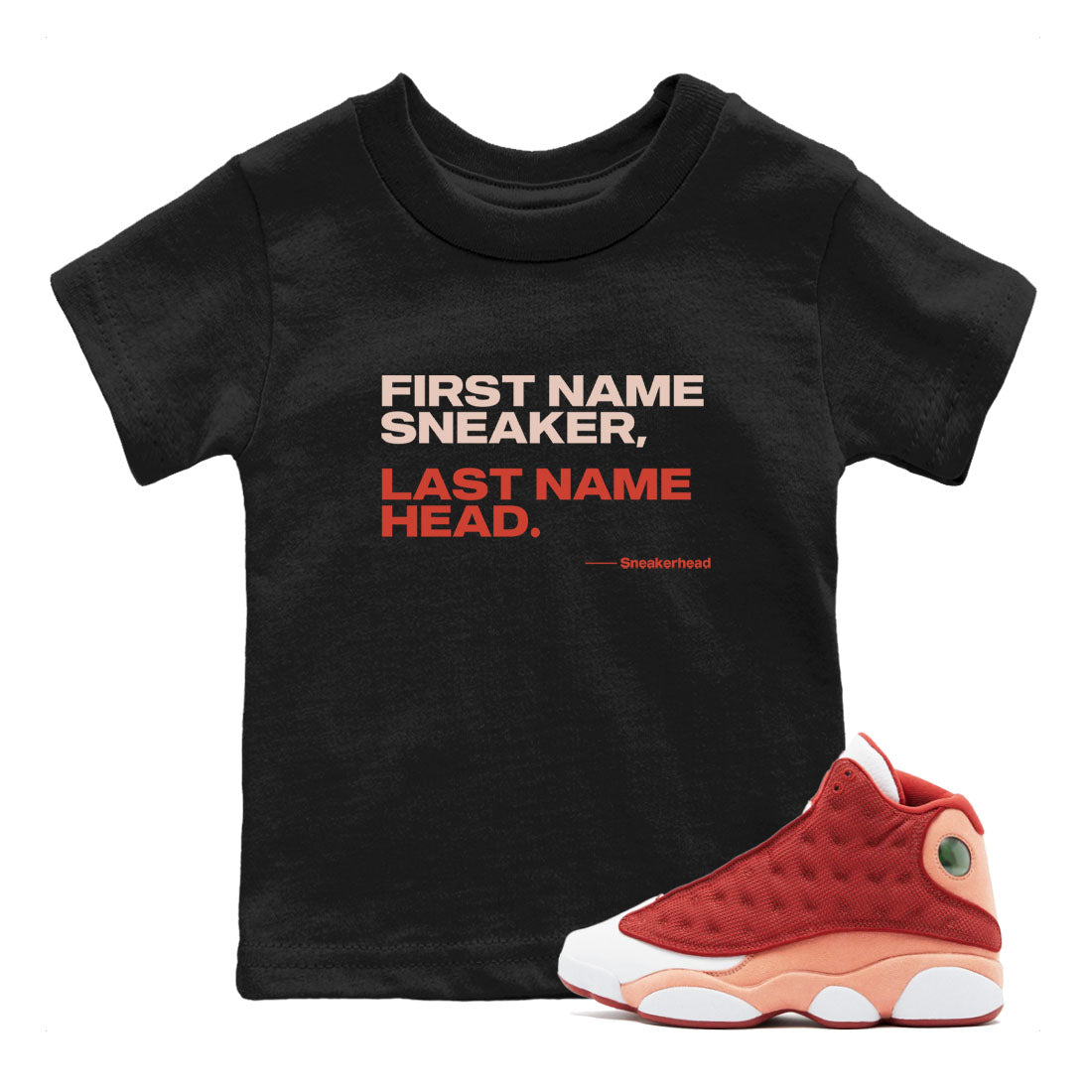My Name Is snkmatch snkmatch Tees Kids - Air Jordan 13 Dune Red