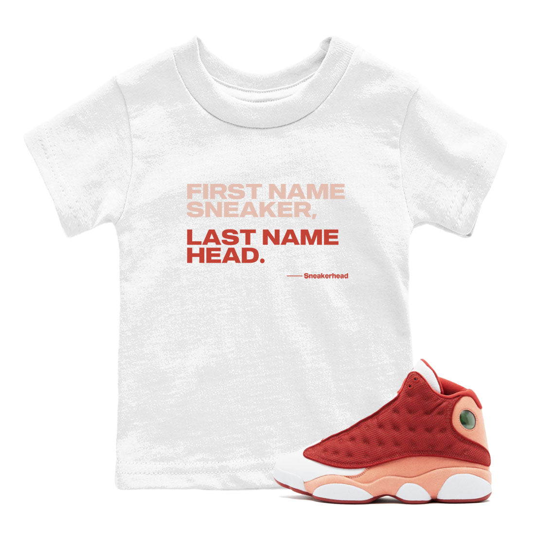 My Name Is snkmatch snkmatch Tees Kids - Air Jordan 13 Dune Red