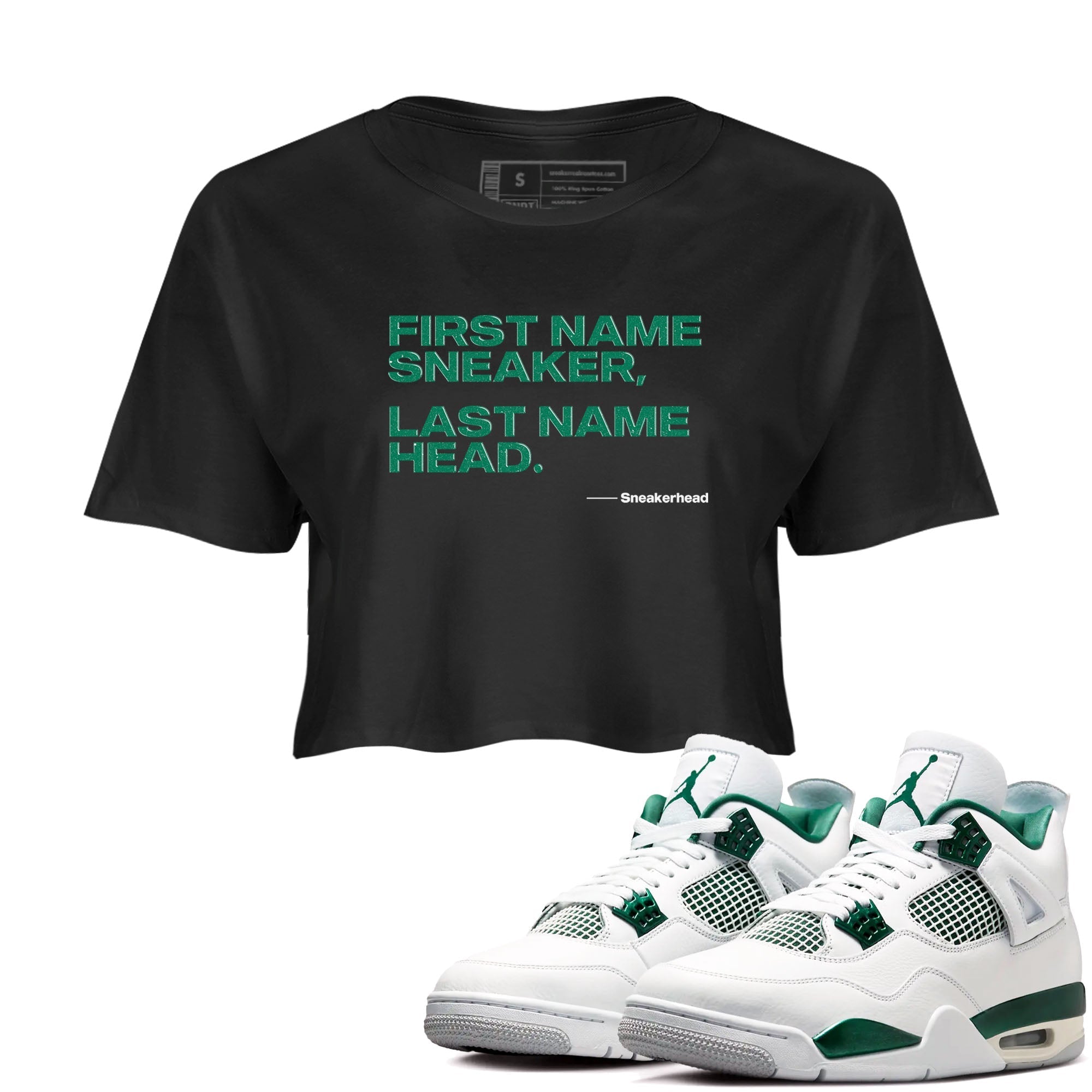 My Name Is snkmatch snkmatch Women's Top - Air Jordan 4 Oxidized Green