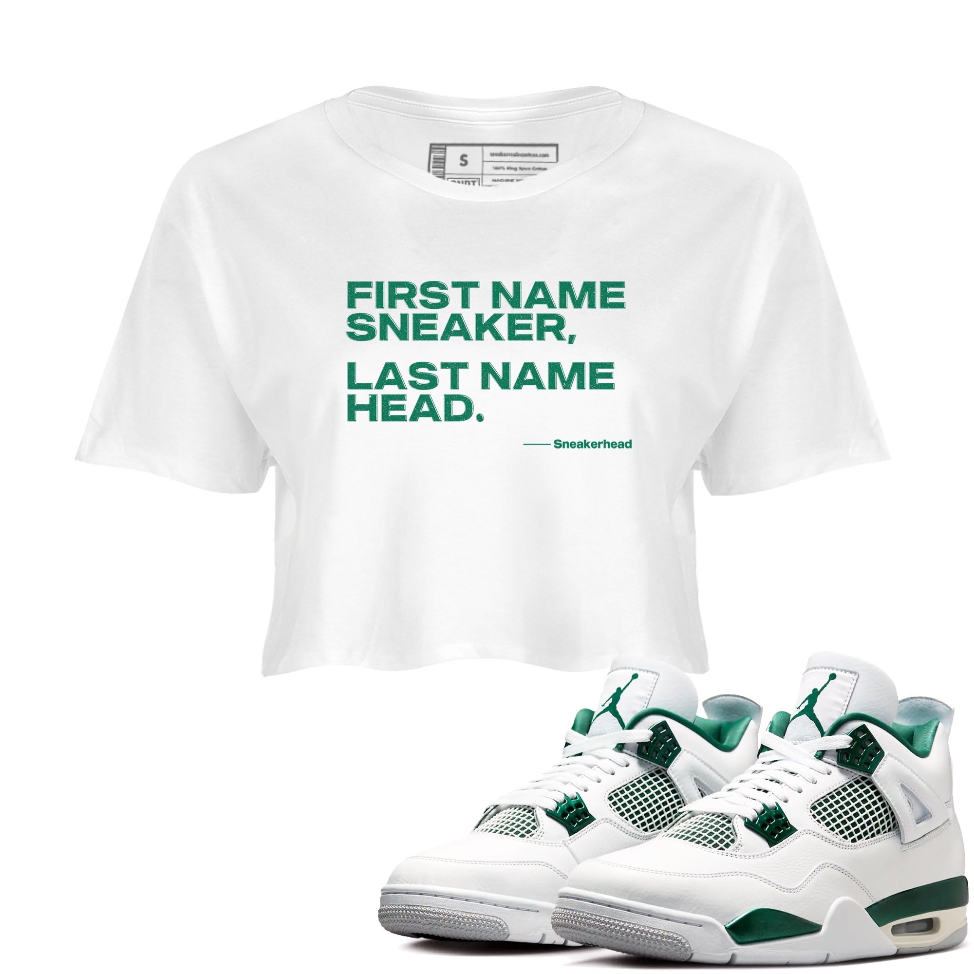 My Name Is snkmatch snkmatch Women's Top - Air Jordan 4 Oxidized Green