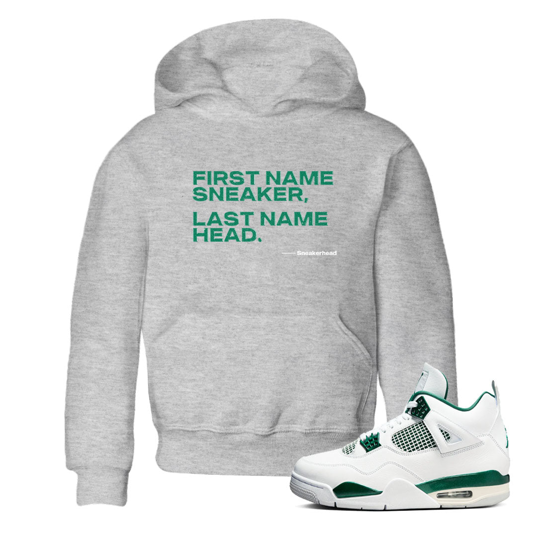 My Name Is snkmatch snkmatch Tees Kids - Air Jordan 4 Oxidized Green