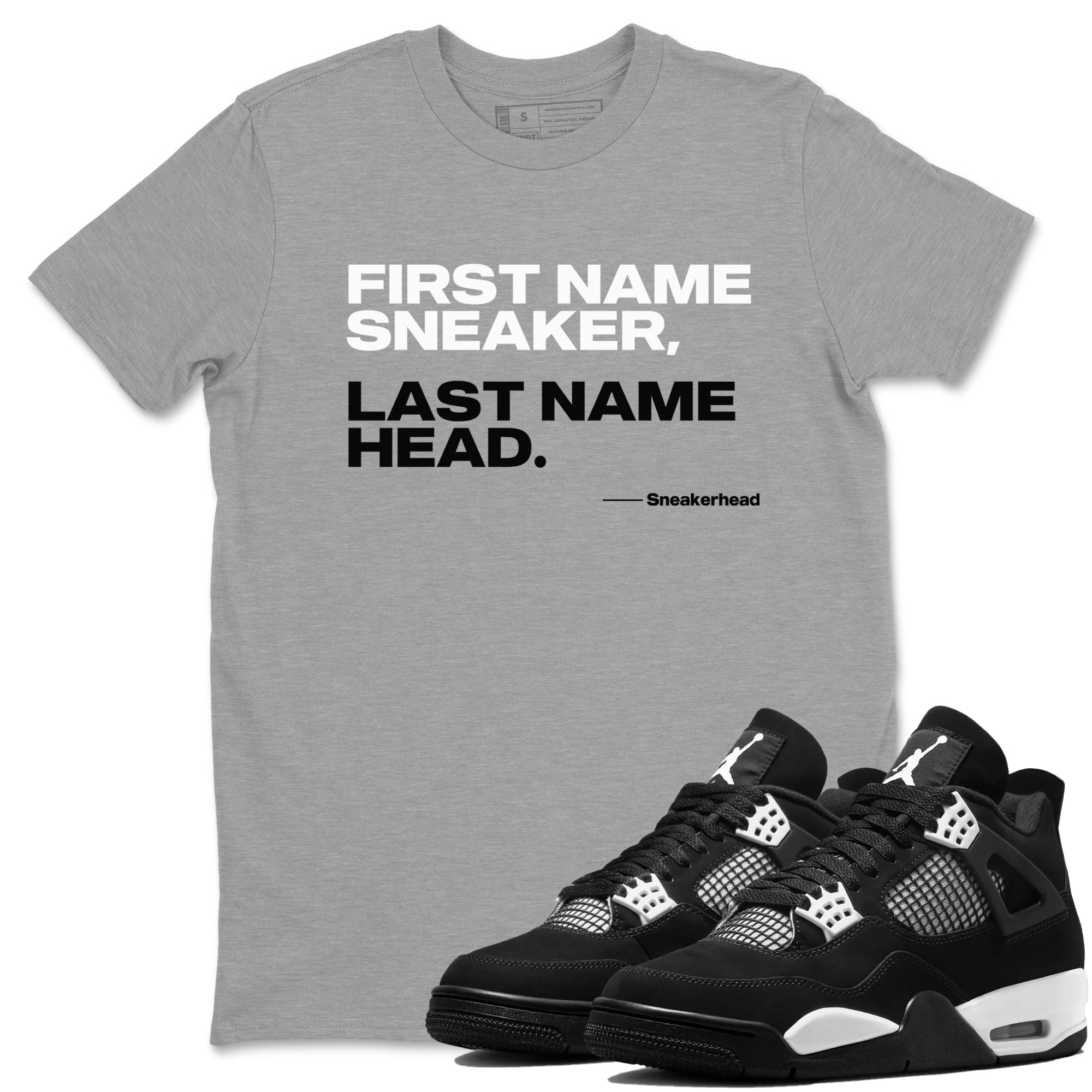 My Name Is snkmatch snkmatch Tees - Air Jordan 4 White Thunder