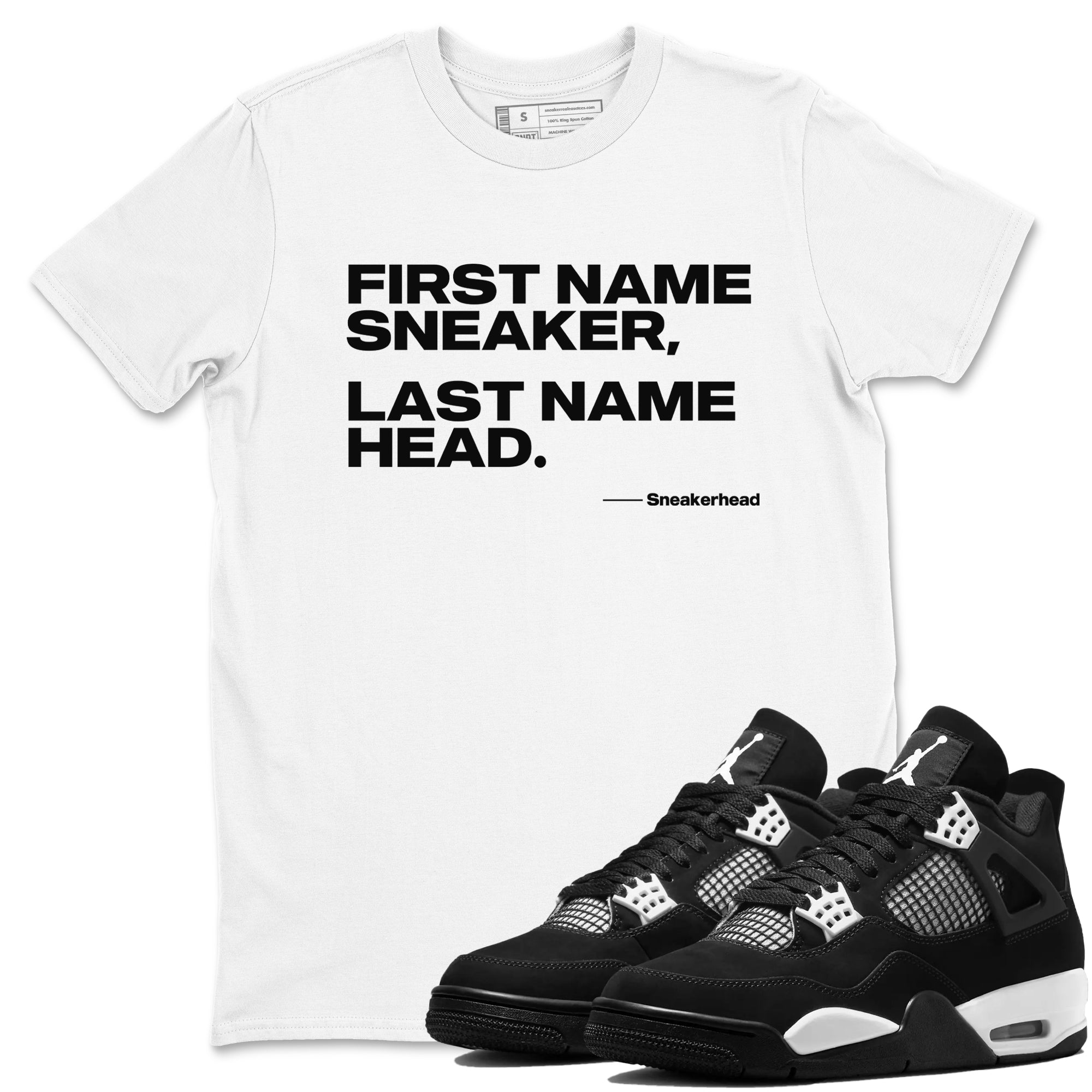 My Name Is snkmatch snkmatch Tees - Air Jordan 4 White Thunder