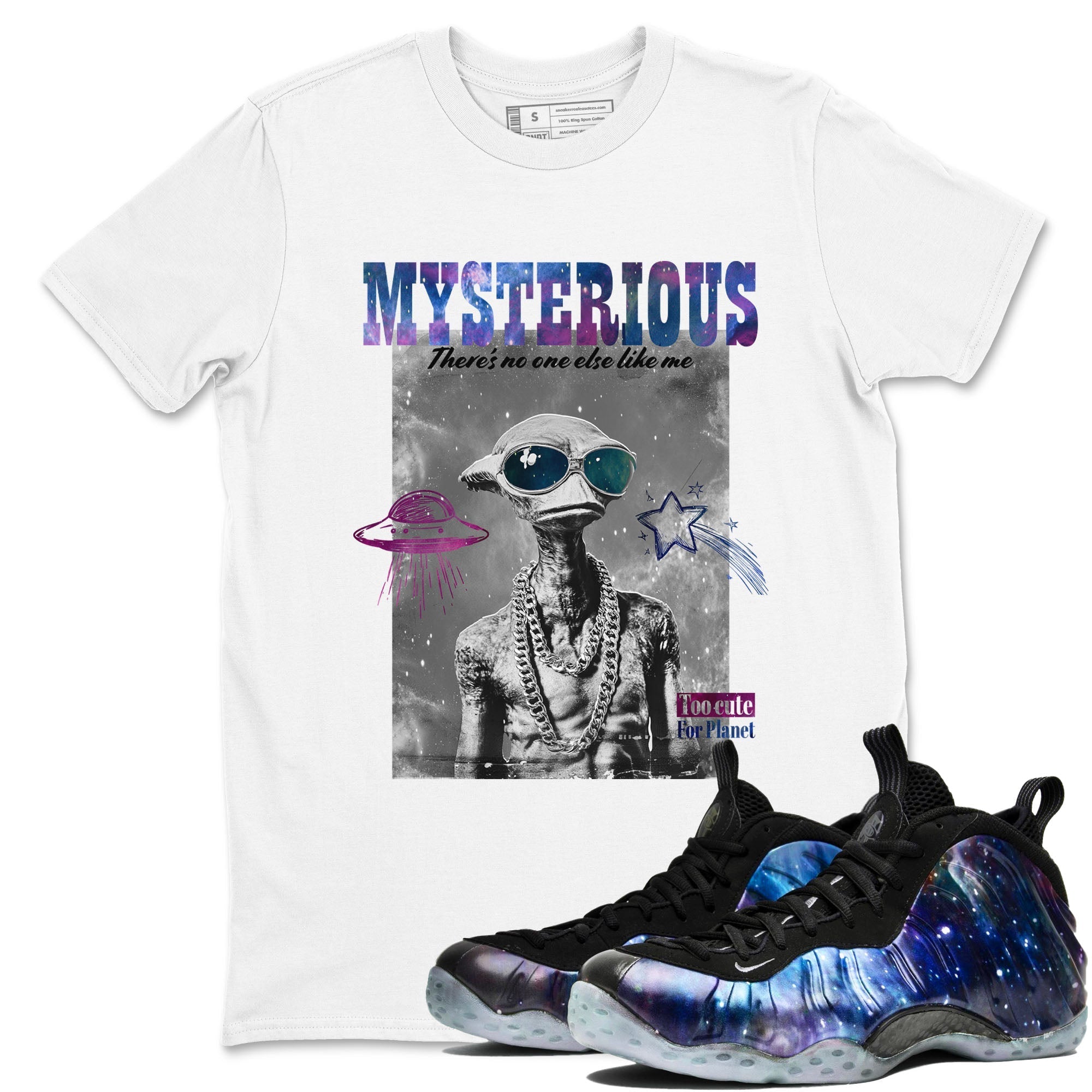 Mysterious Dude snkmatch Tees - Air Foamposite One Galaxy