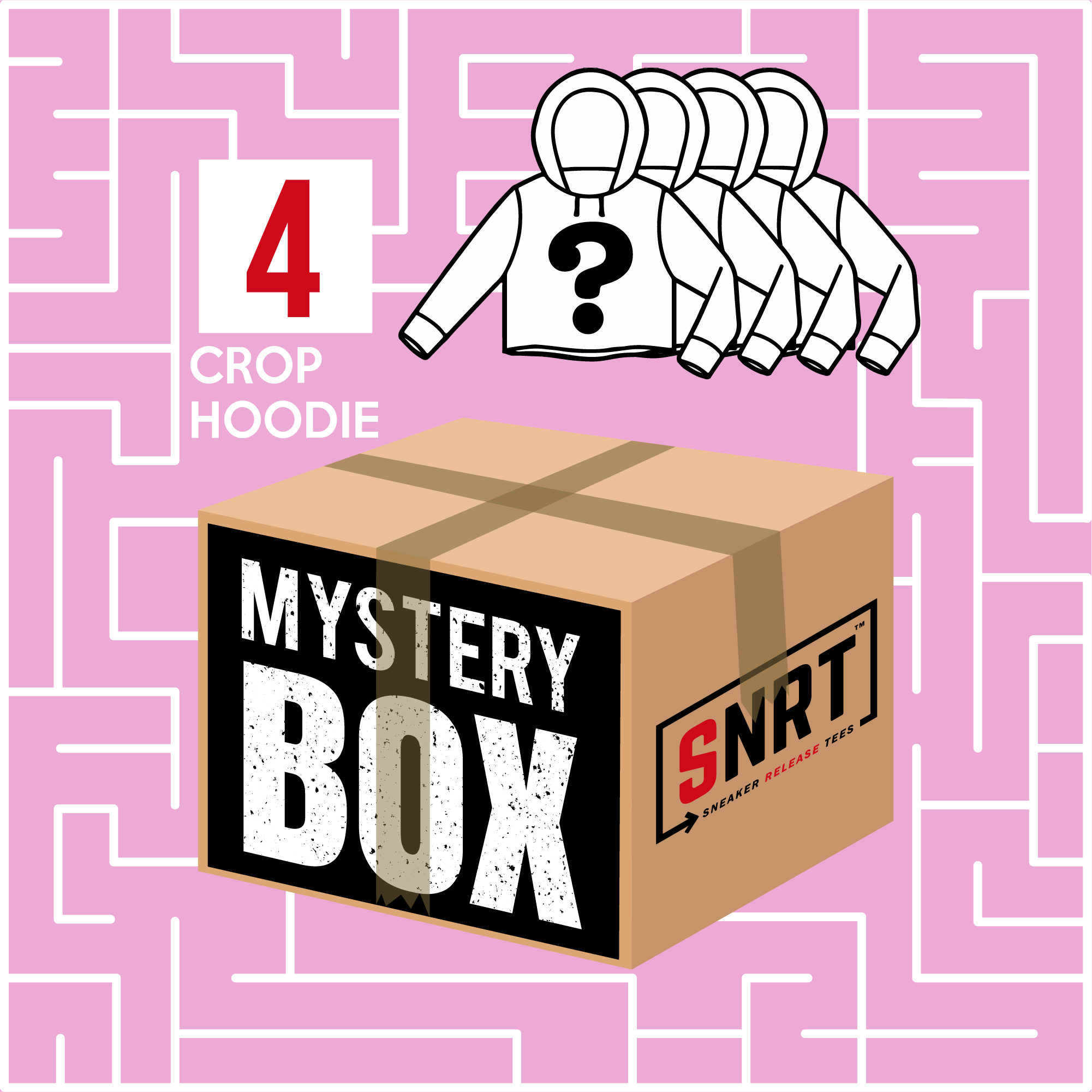 4 Crop Hoodies | Mystery Box 70% OFF
