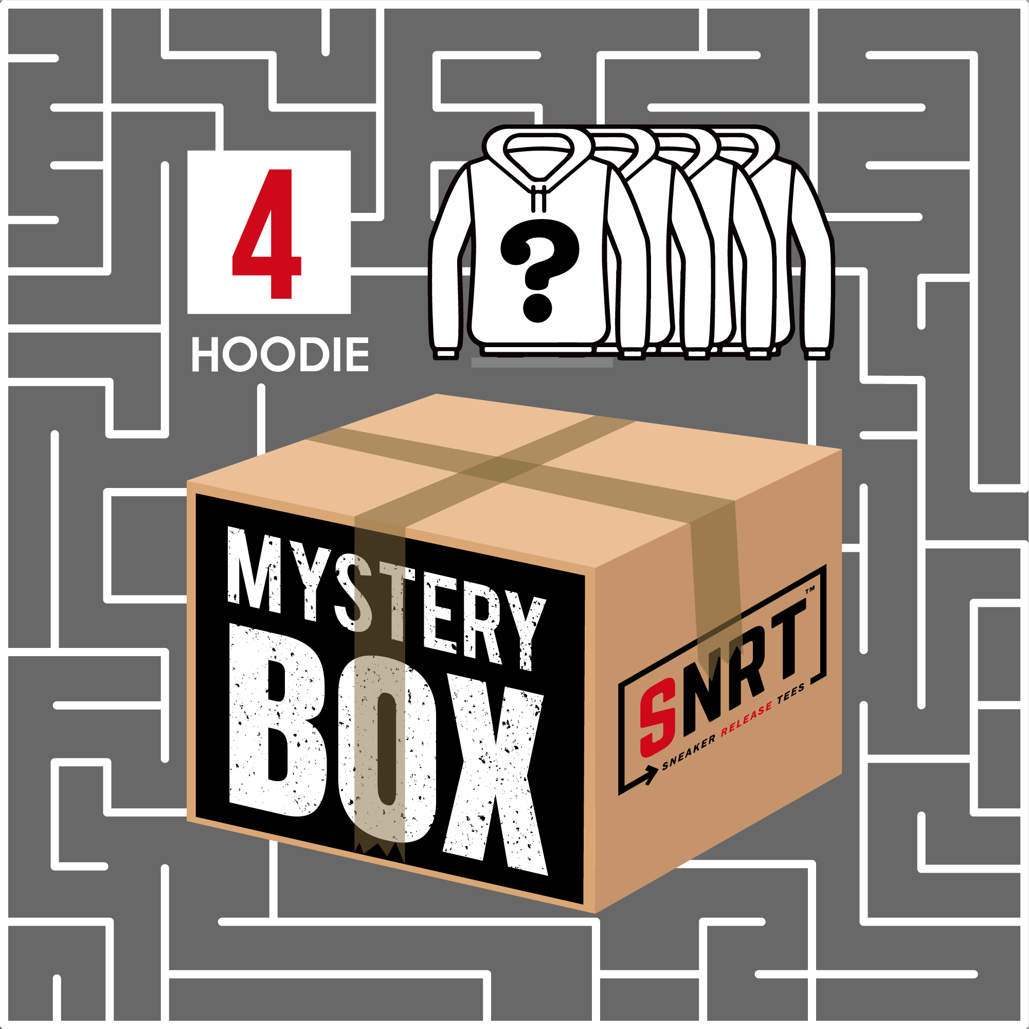 4 Hoodies | Mystery Box 70% OFF