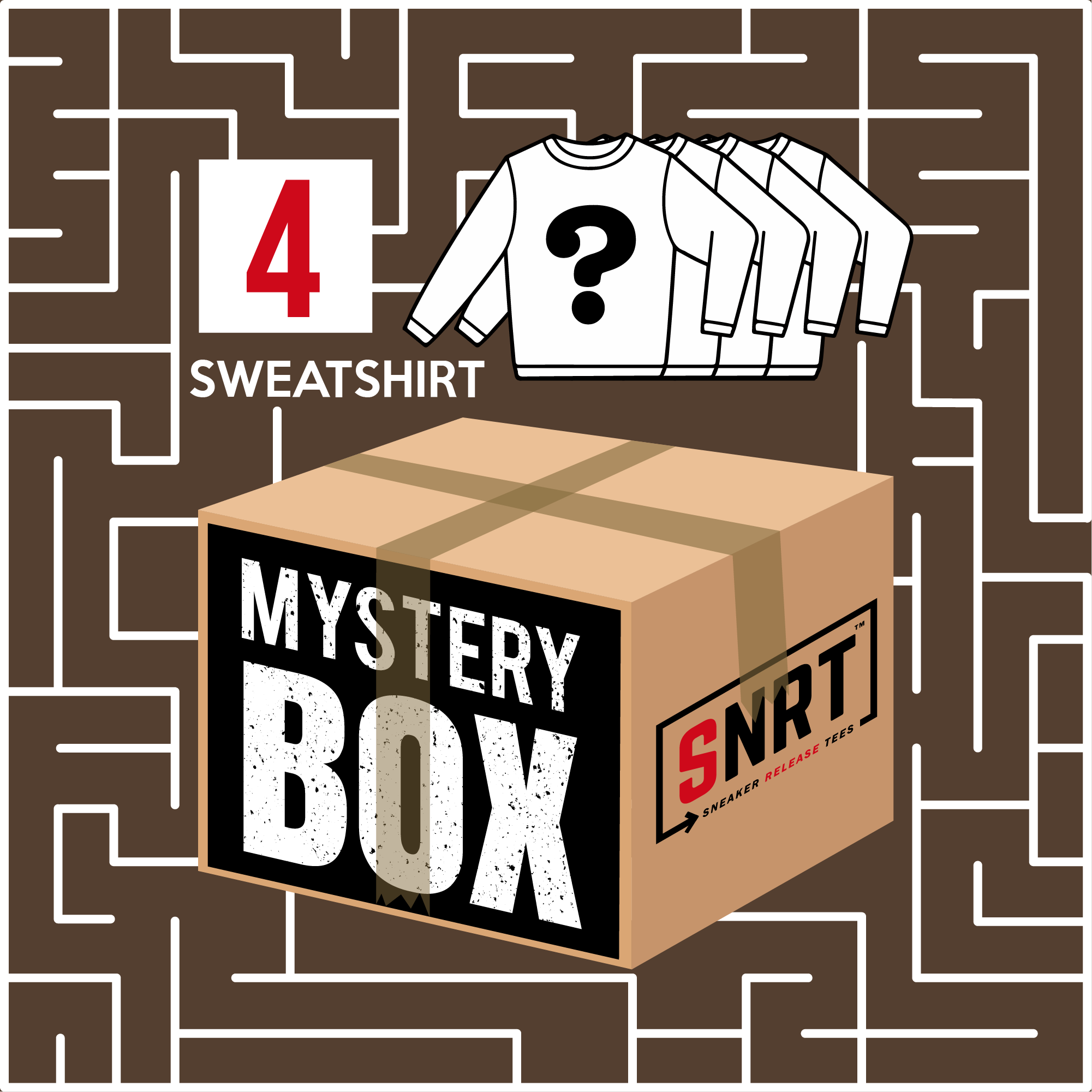 4 Sweatshirts | Mystery Box 70% OFF