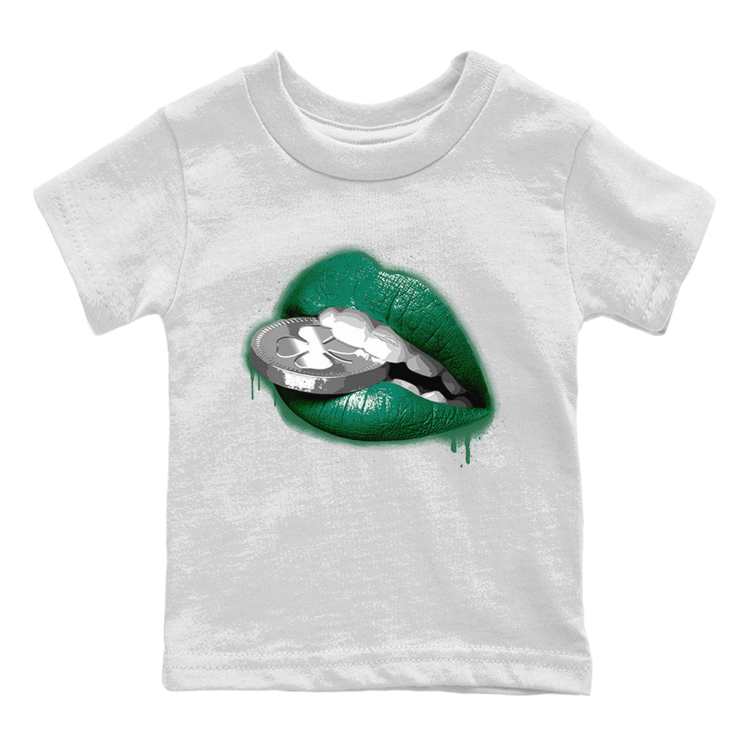 Lips Coin Kids Tops - Air Jordan 1 Gorge Green