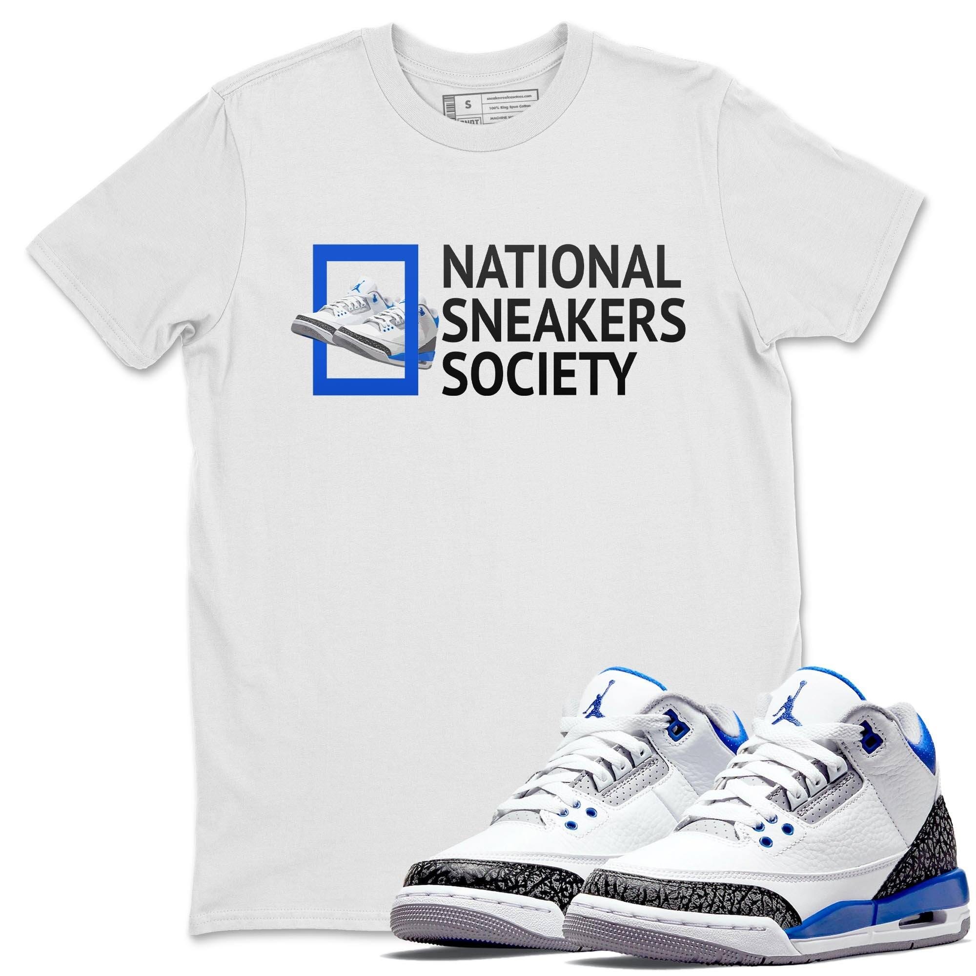 National snkmatchs Unisex Tops - Air Jordan 3 Racer Blue